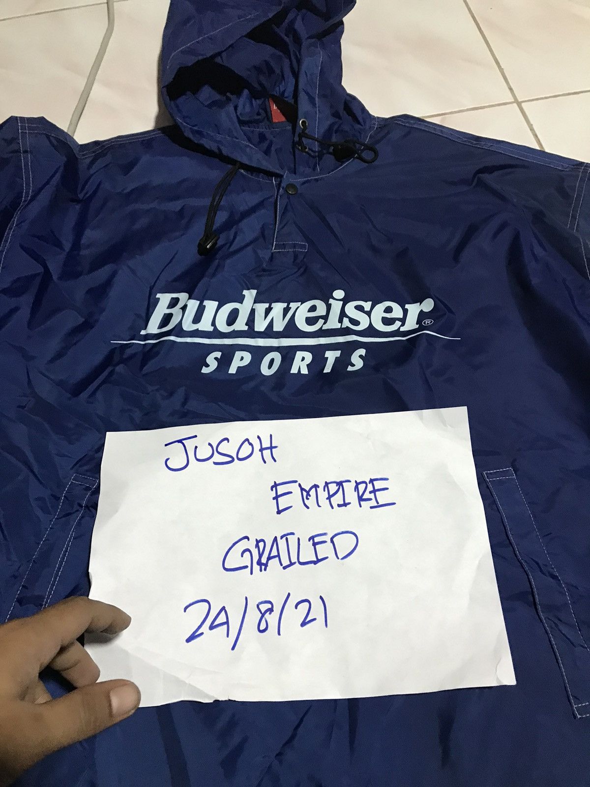 Budweiser × Vintage BUDWEISER SPORTS LIGHT HOODIE JACKET VINTAGE DESIGN Size US L / EU 52-54 / 3 - 11 Thumbnail