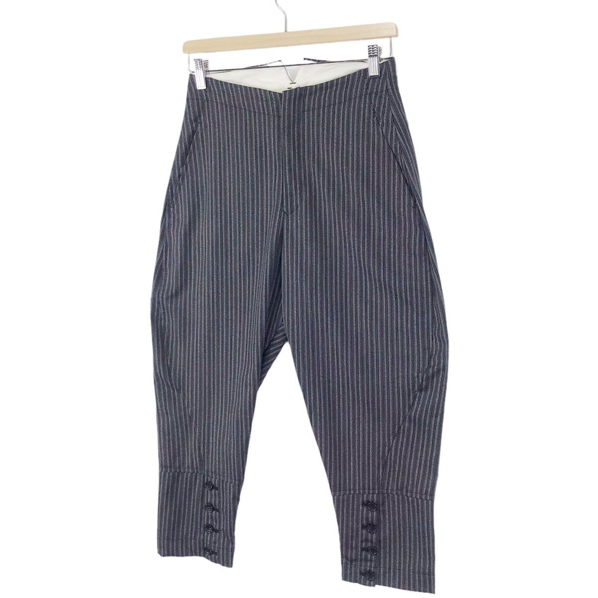 Comme des Garcons × Comme des Garcons Homme Plus × Designer AD04 Robe De Chambre Striped Balloons Wool Pants Size US 27 - 3 Thumbnail