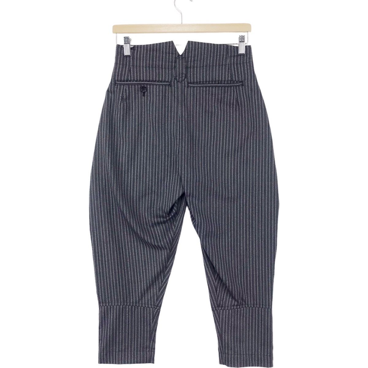 Comme des Garcons × Comme des Garcons Homme Plus × Designer AD04 Robe De Chambre Striped Balloons Wool Pants Size US 27 - 2 Thumbnail