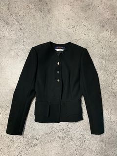 Louis Vuitton Uniform Black Sleeveless Dress F56744 EU 44 Zip