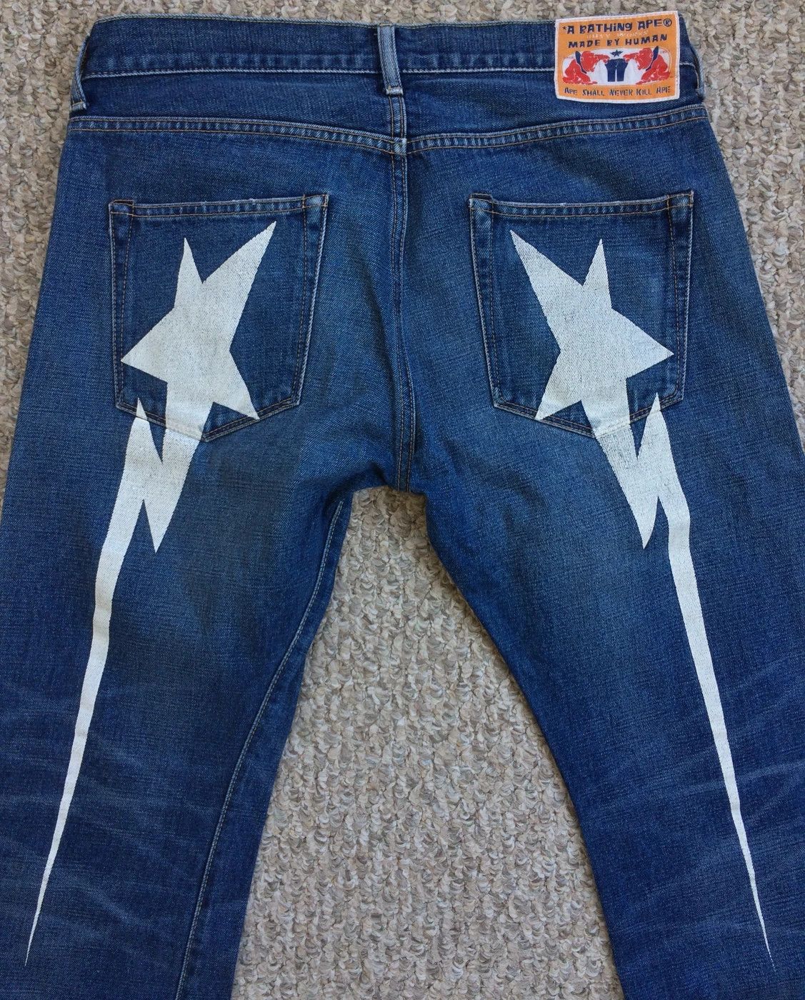 Bape Bapesta Selvedge Denim Size US 32 / EU 48 - 2 Thumbnail