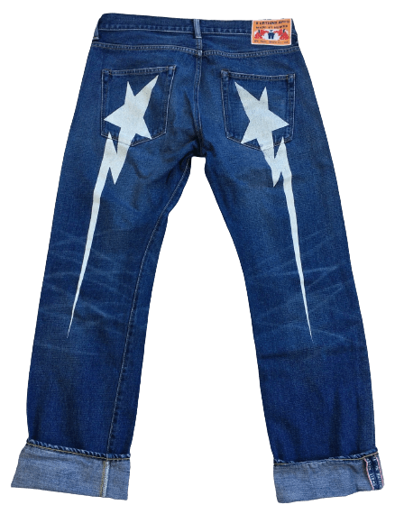 Bape Bapesta Selvedge Denim Size US 32 / EU 48 - 1 Thumbnail