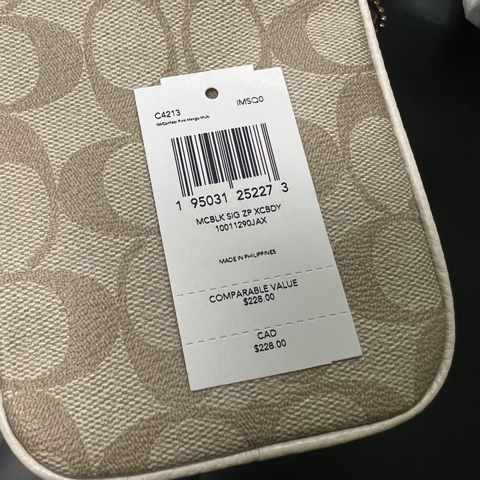 Coach North/South Zip Crossbody In Colorblock Signature Canvas Grailed