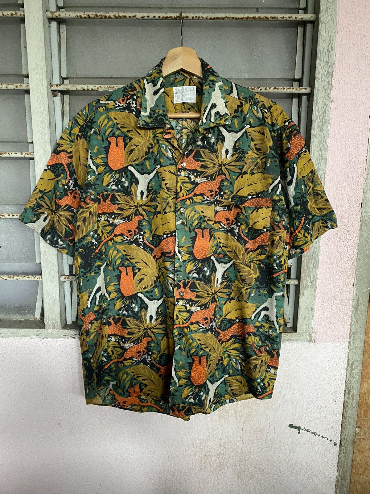 Japanese Brand × Vintage ⚡️Rare⚡️ Vercelli Hawaiian Shirt Size US L / EU 52-54 / 3 - 5 Thumbnail
