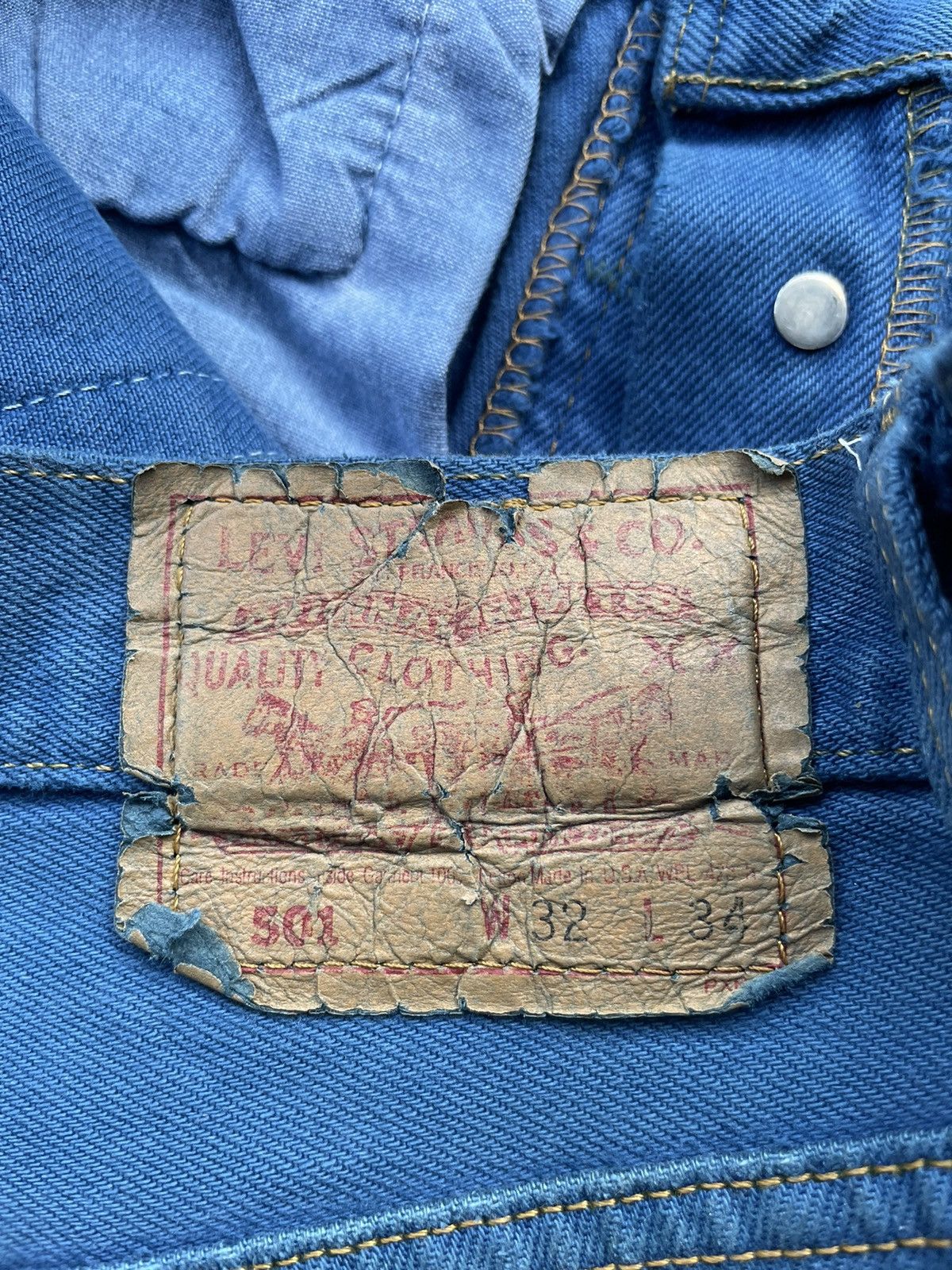 Levi's × Vintage Vintage 1992 Levis 501 e Distresed Jeans Size US 32 / EU 48 - 11 Thumbnail