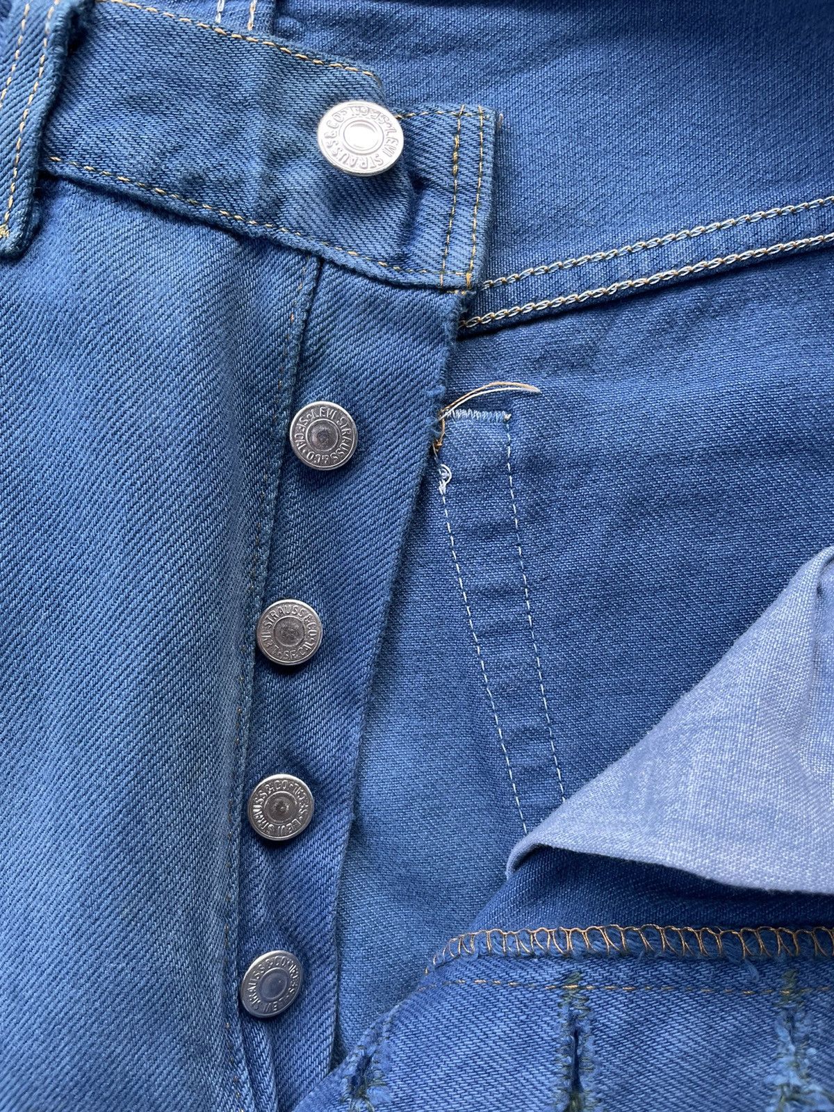 Levi's × Vintage Vintage 1992 Levis 501 e Distresed Jeans Size US 32 / EU 48 - 19 Thumbnail
