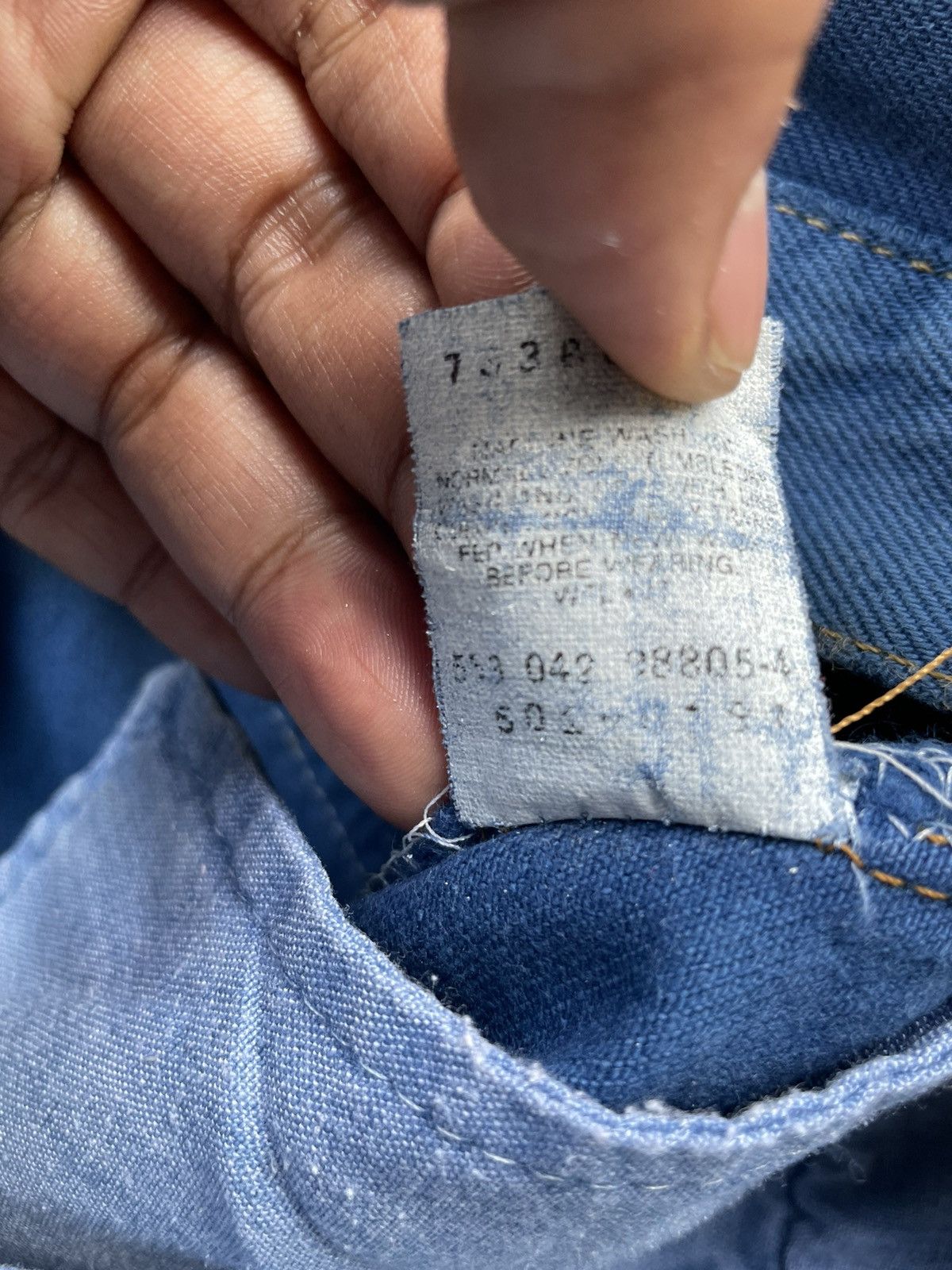 Levi's × Vintage Vintage 1992 Levis 501 e Distresed Jeans Size US 32 / EU 48 - 13 Thumbnail