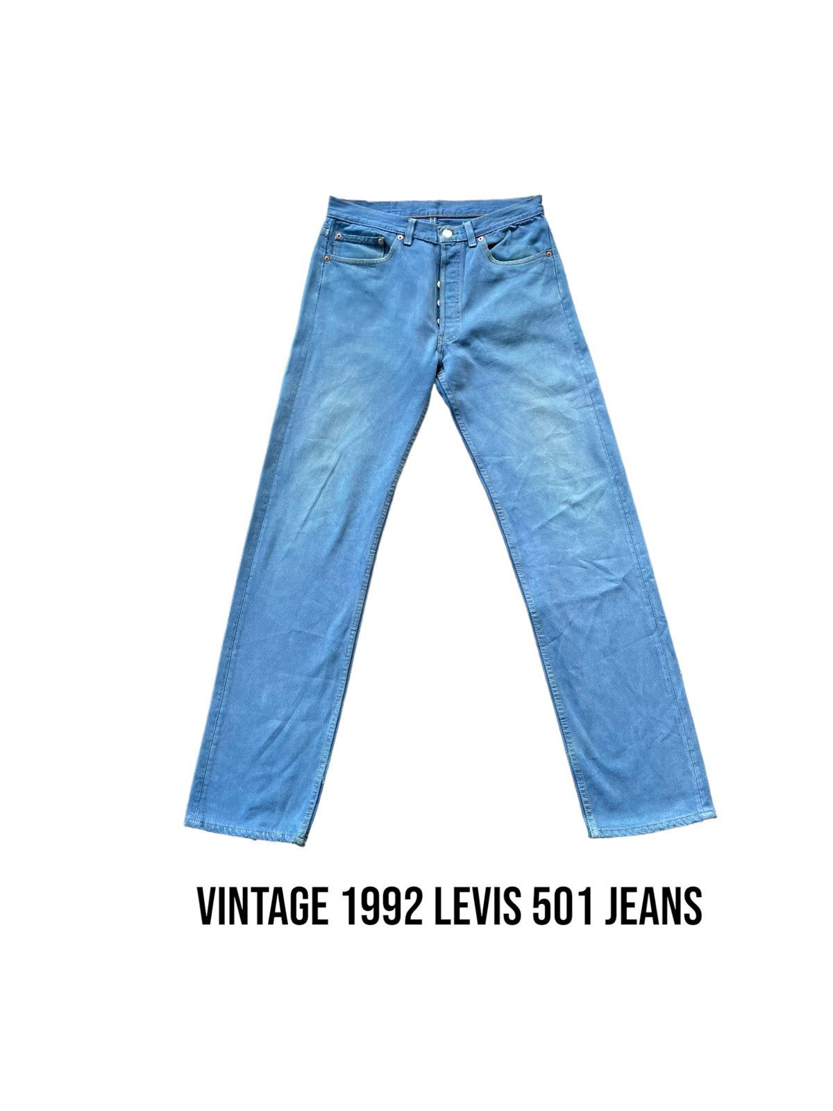 Levi's × Vintage Vintage 1992 Levis 501 e Distresed Jeans Size US 32 / EU 48 - 1 Thumbnail