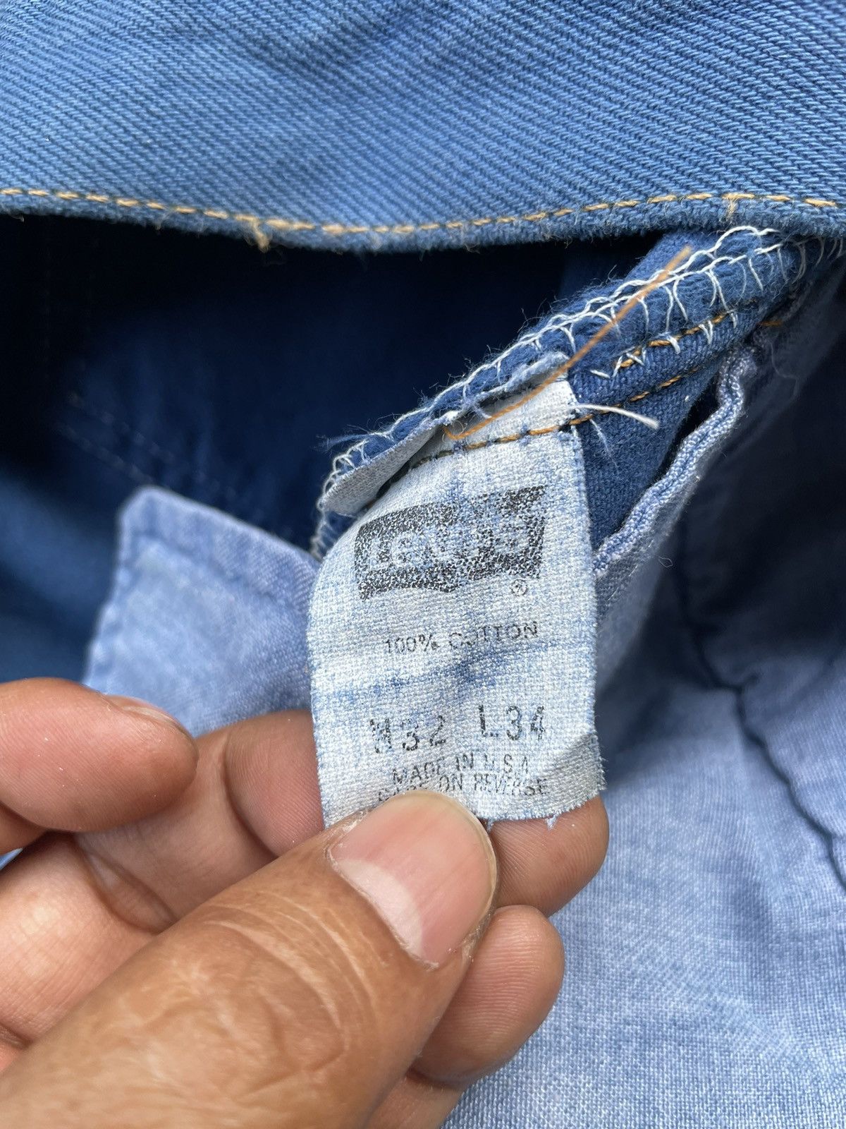 Levi's × Vintage Vintage 1992 Levis 501 e Distresed Jeans Size US 32 / EU 48 - 14 Thumbnail