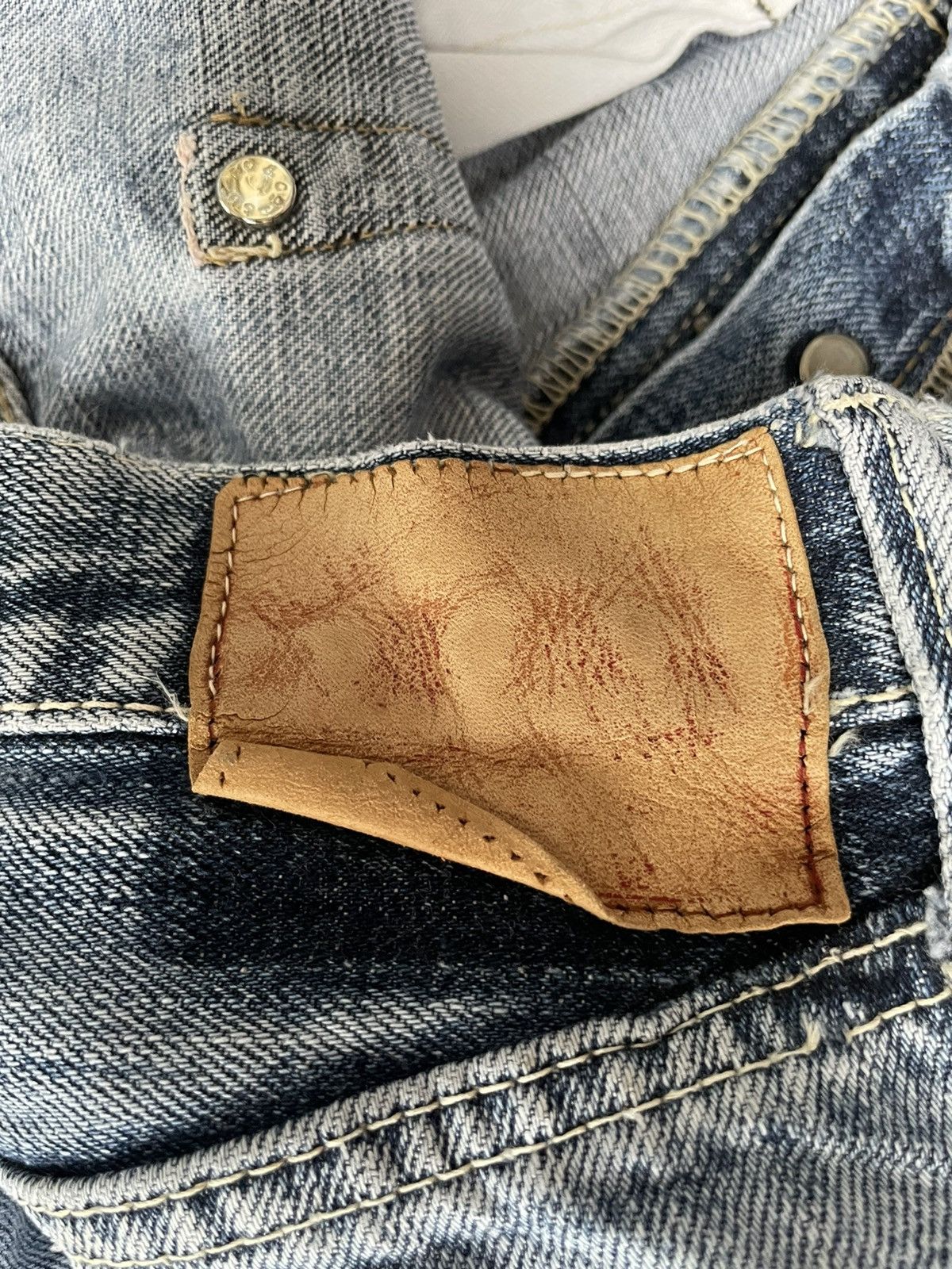 Japanese Brand × Vintage Unknown Brand Redline Selvedge Denim Size US 30 / EU 46 - 15 Thumbnail