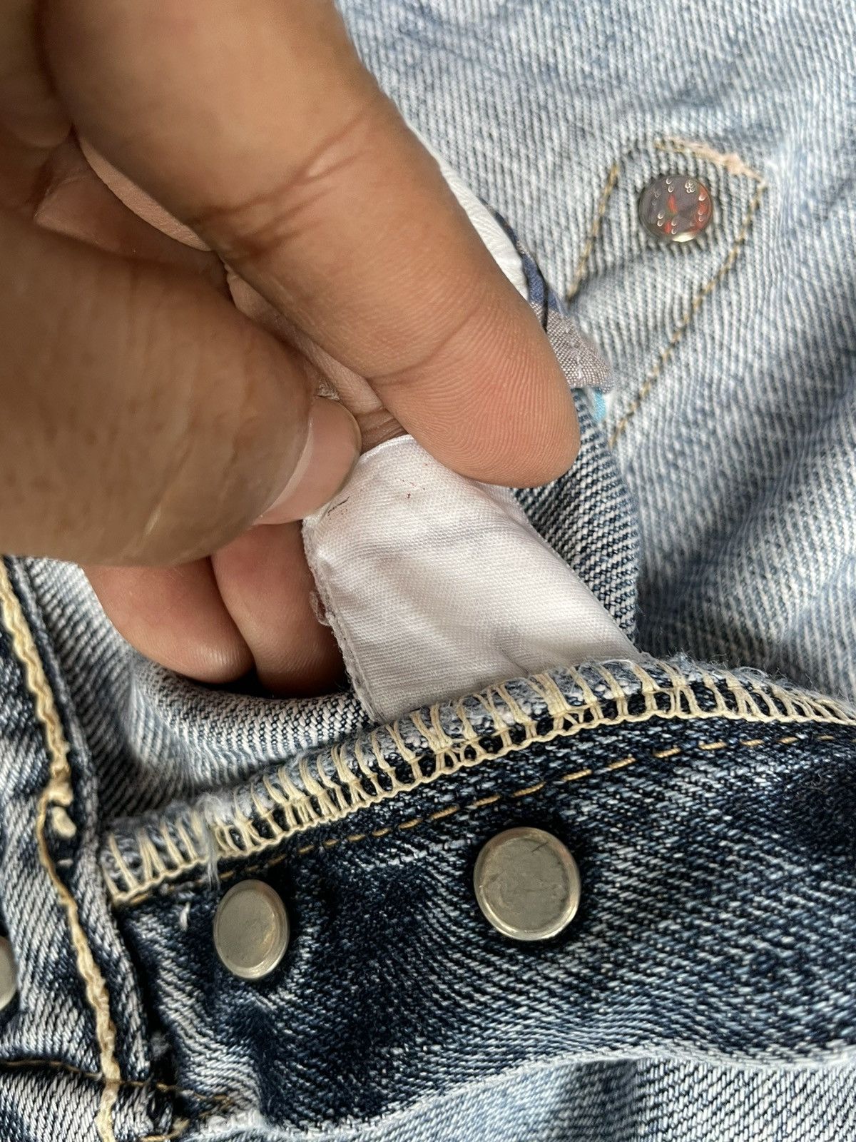 Japanese Brand × Vintage Unknown Brand Redline Selvedge Denim Size US 30 / EU 46 - 18 Thumbnail