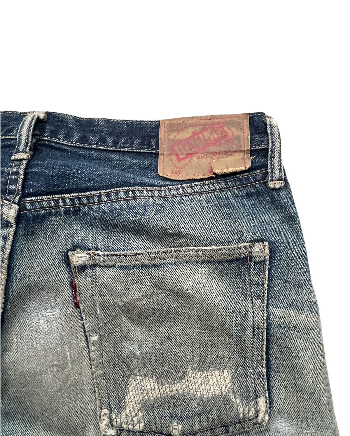 Denime Denime Vintage Selvedge Aging Distressed Denim Size US 33 - 17 Thumbnail