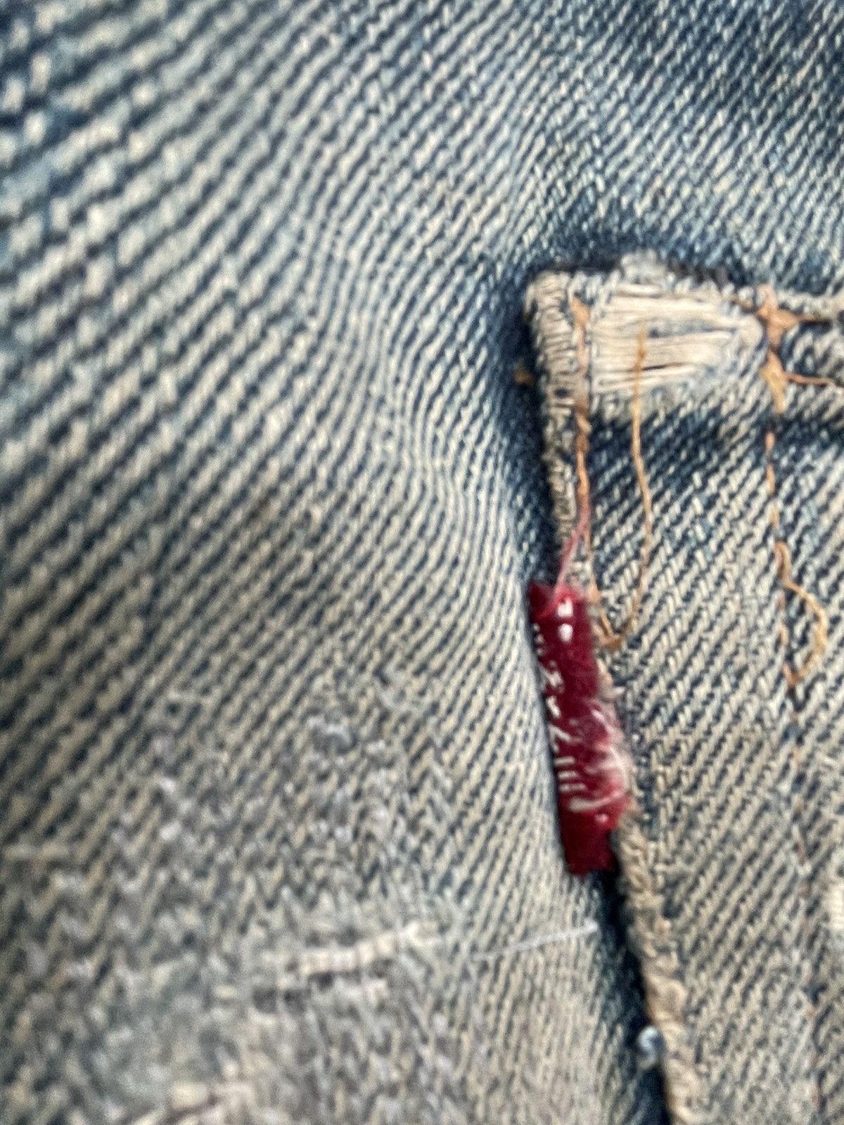 Denime Denime Vintage Selvedge Aging Distressed Denim Size US 33 - 19 Thumbnail
