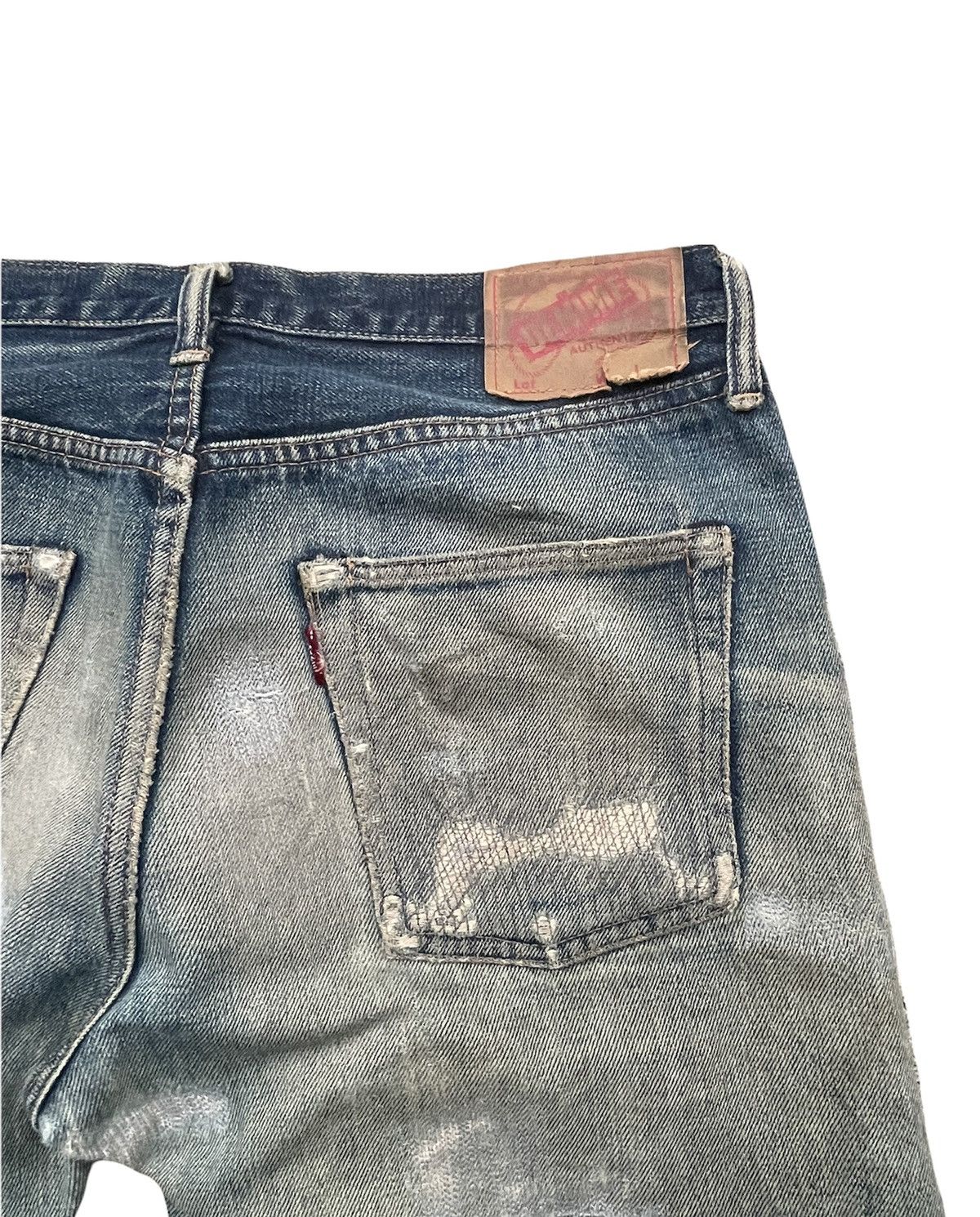 Denime Denime Vintage Selvedge Aging Distressed Denim Size US 33 - 16 Thumbnail