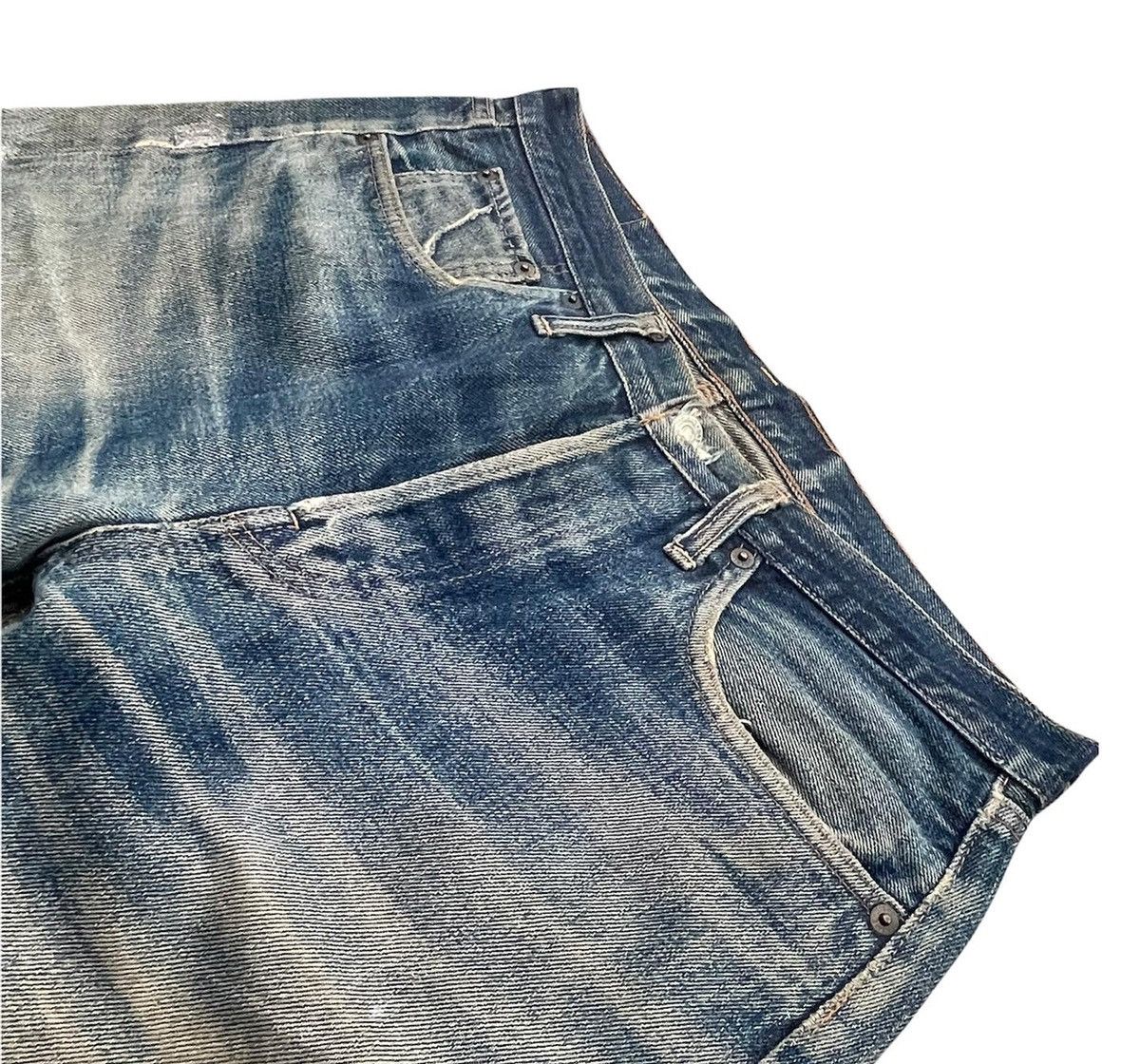 Denime Denime Vintage Selvedge Aging Distressed Denim Size US 33 - 4 Thumbnail