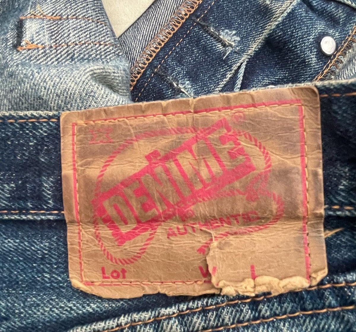 Denime Denime Vintage Selvedge Aging Distressed Denim Size US 33 - 8 Thumbnail