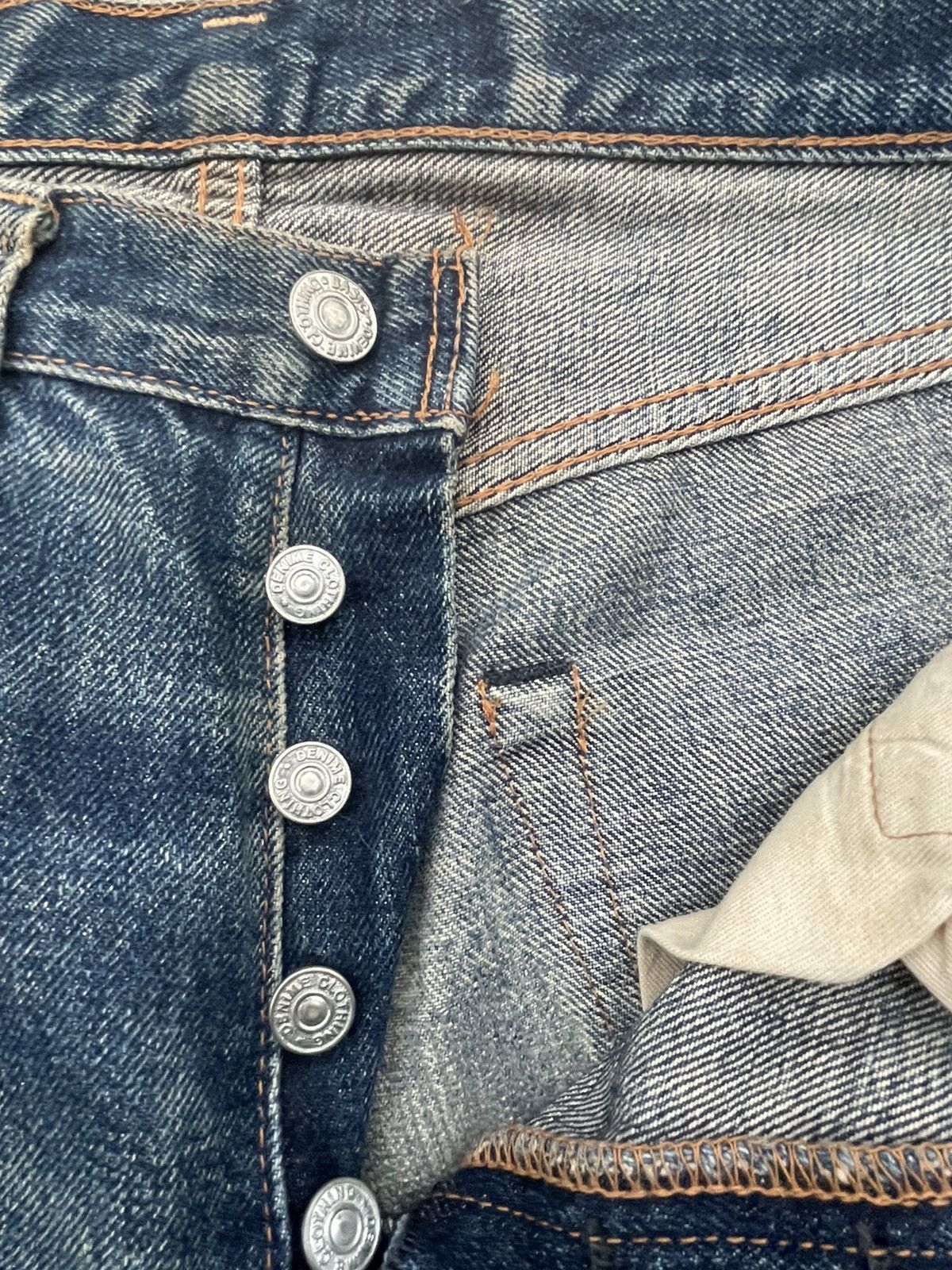 Denime Denime Vintage Selvedge Aging Distressed Denim Size US 33 - 21 Thumbnail