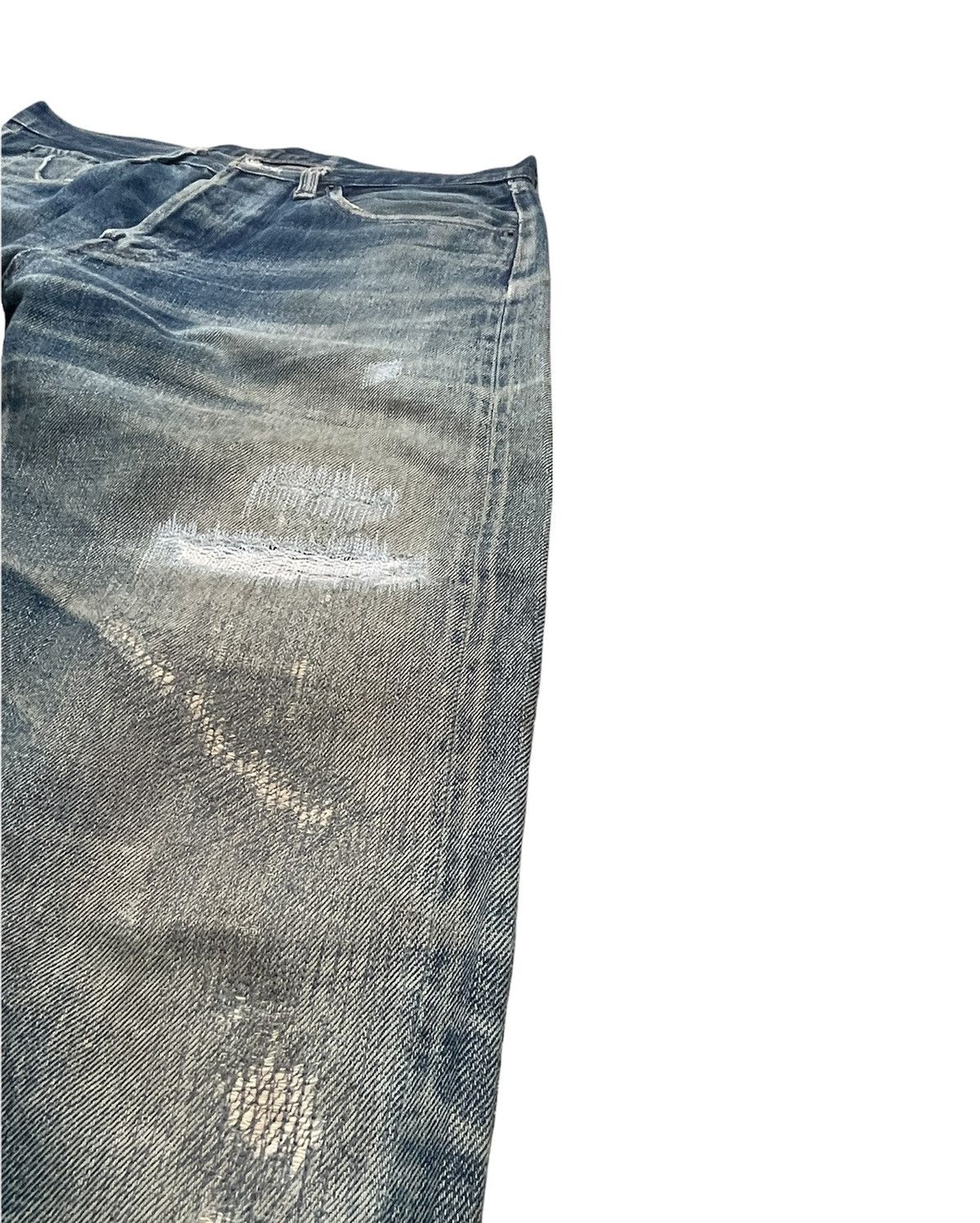 Denime Denime Vintage Selvedge Aging Distressed Denim Size US 33 - 11 Thumbnail