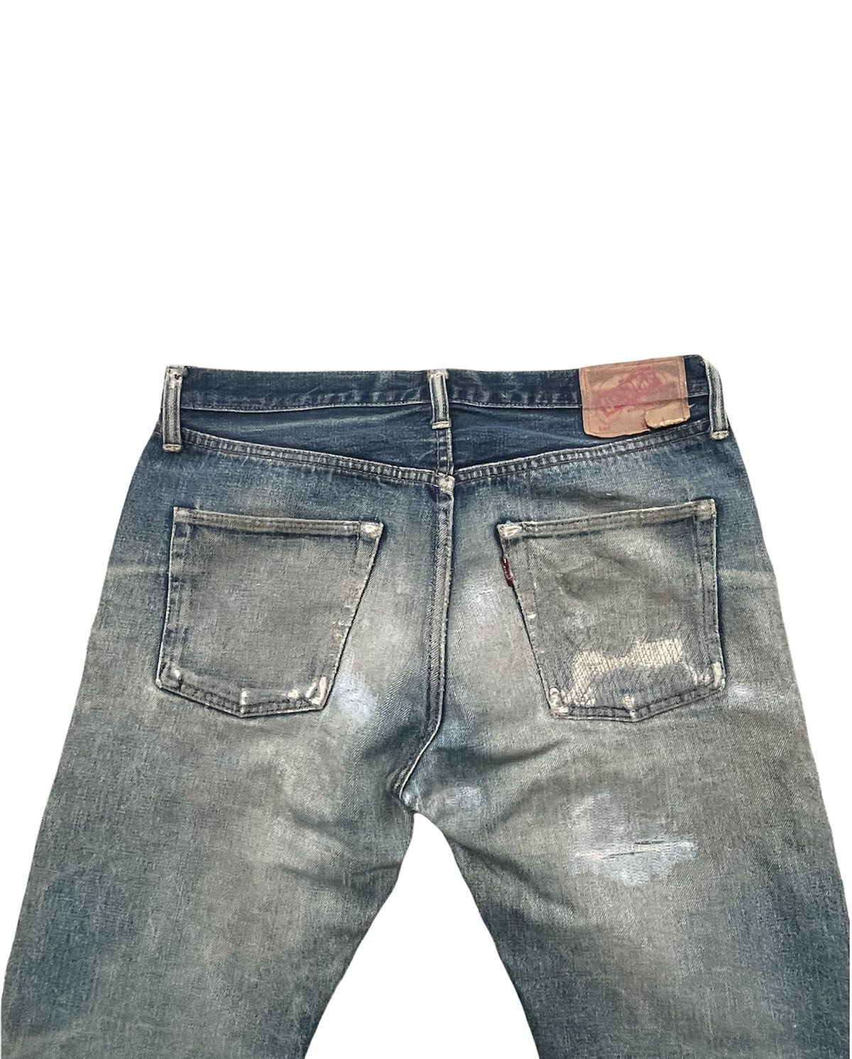 Denime Denime Vintage Selvedge Aging Distressed Denim Size US 33 - 15 Thumbnail