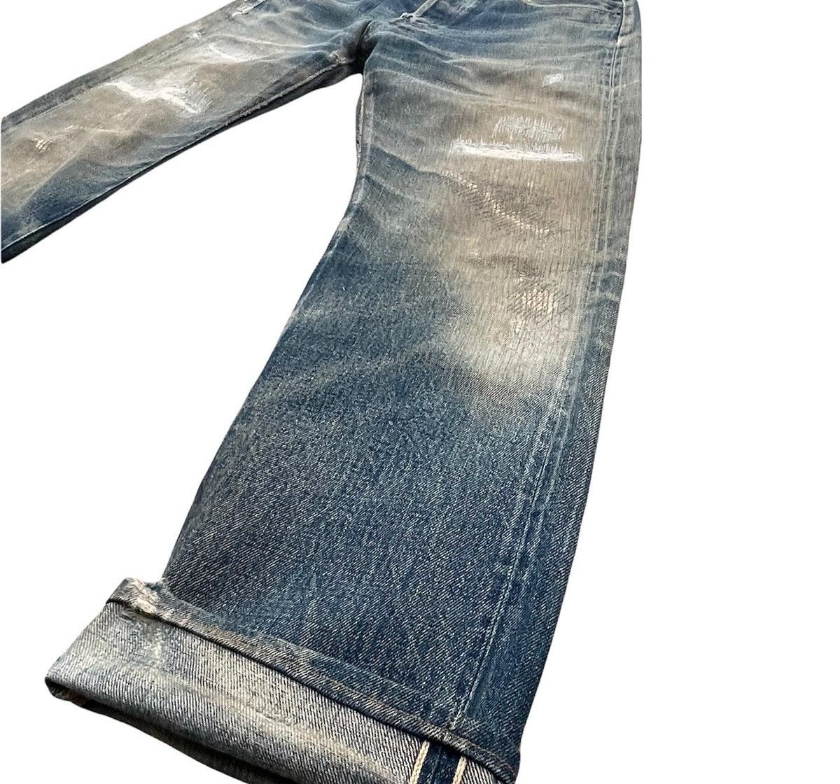 Denime Denime Vintage Selvedge Aging Distressed Denim Size US 33 - 2 Thumbnail