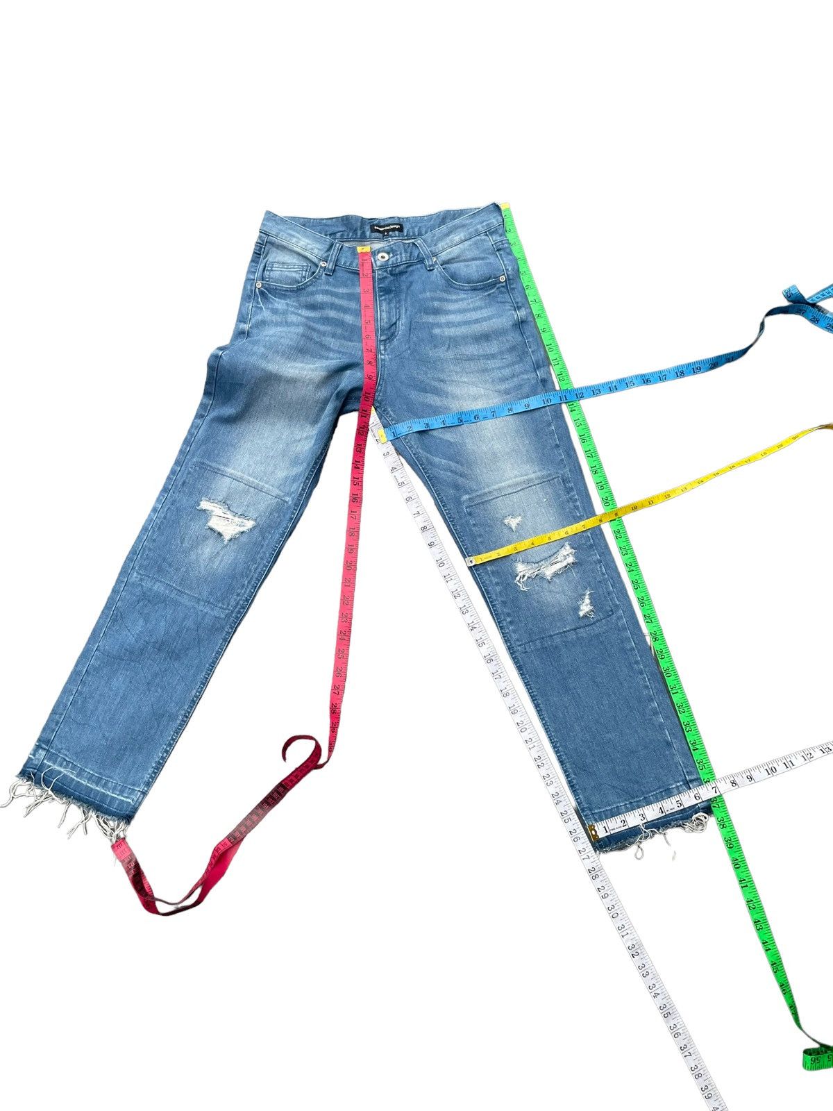Japanese Brand Semantic Design Distresed Denim Size US 31 - 16 Thumbnail