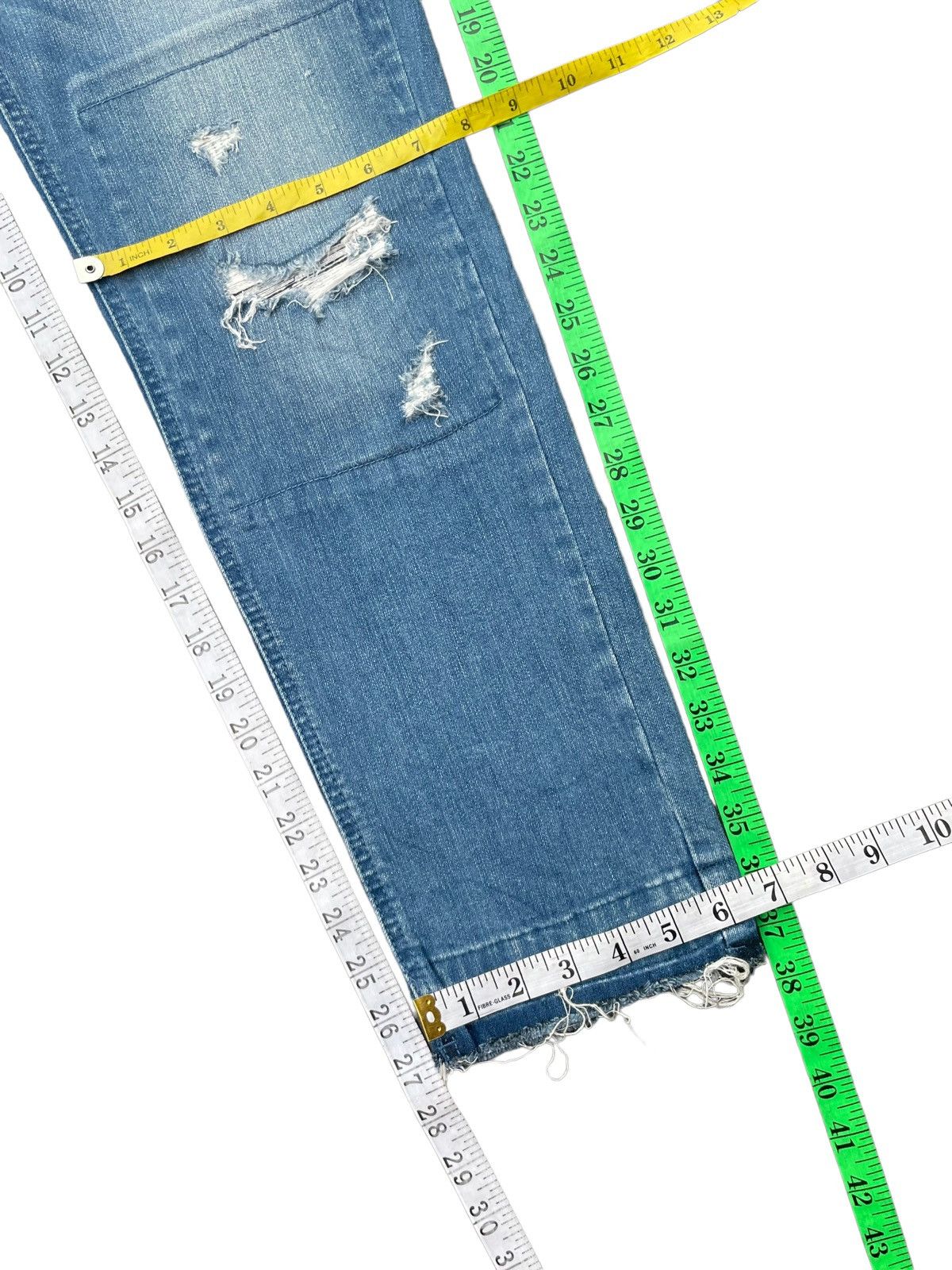 Japanese Brand Semantic Design Distresed Denim Size US 31 - 17 Thumbnail