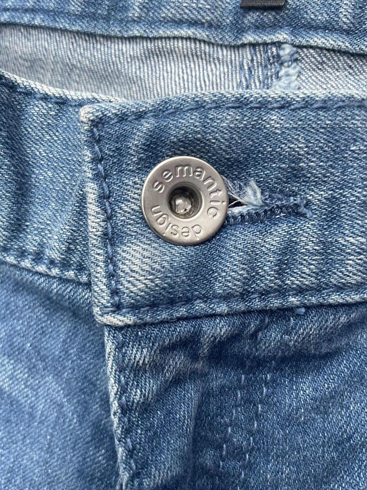 Japanese Brand Semantic Design Distresed Denim Size US 31 - 14 Thumbnail