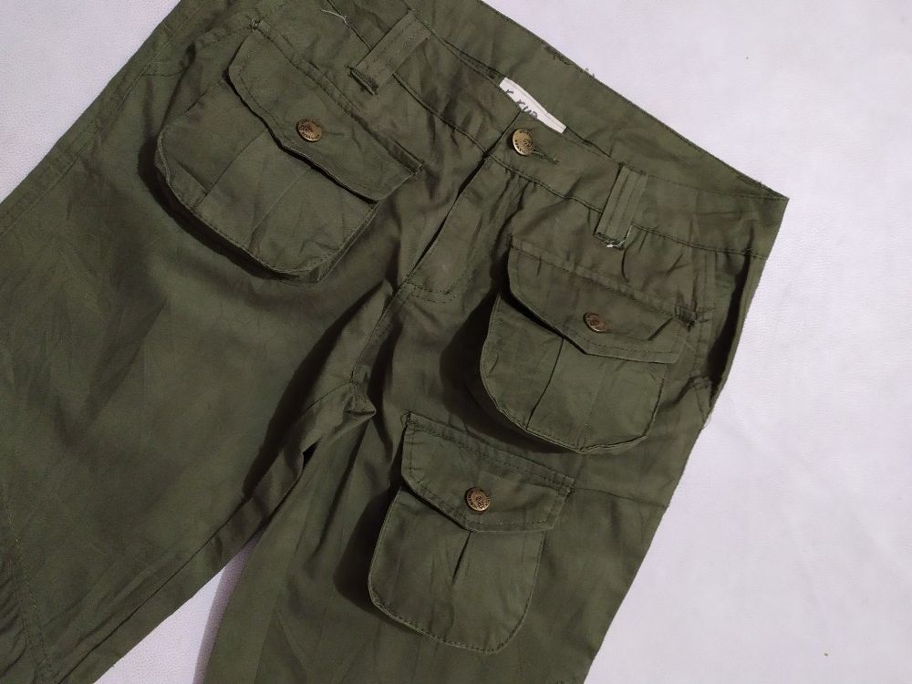 Japanese Brand 🔥K.kuz Multi pocket cargo gas mask tactical parachute pants Size US 28 / EU 44 - 4 Thumbnail