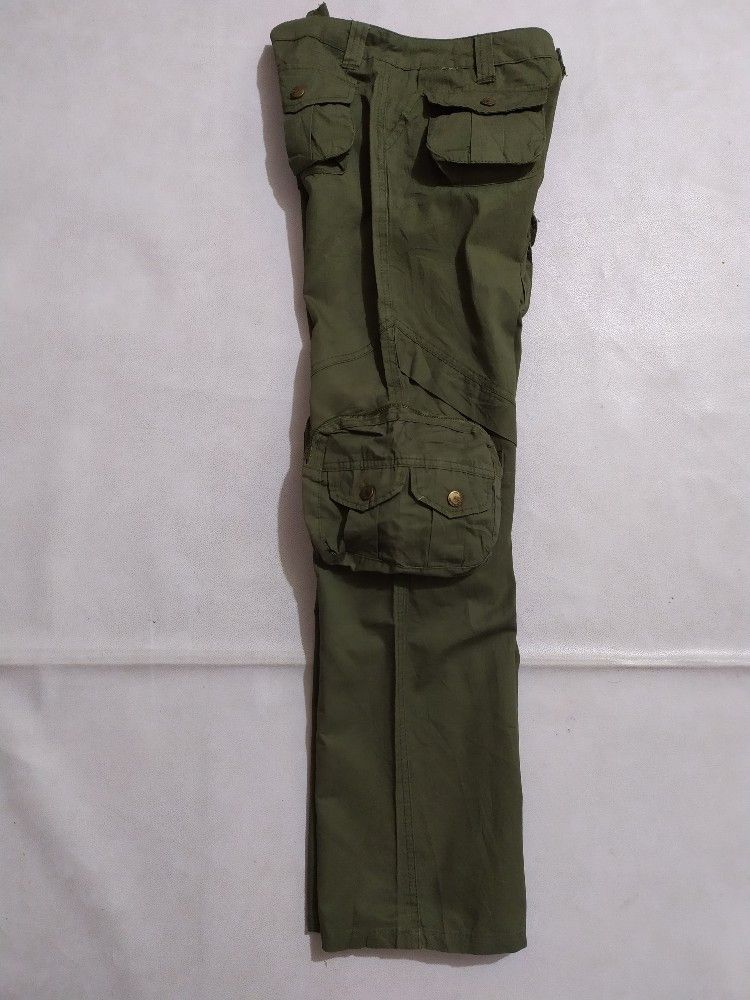 Japanese Brand 🔥K.kuz Multi pocket cargo gas mask tactical parachute pants Size US 28 / EU 44 - 13 Thumbnail