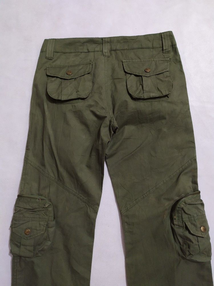 Japanese Brand 🔥K.kuz Multi pocket cargo gas mask tactical parachute pants Size US 28 / EU 44 - 9 Thumbnail