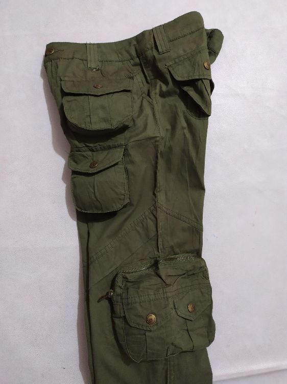 Japanese Brand 🔥K.kuz Multi pocket cargo gas mask tactical parachute pants Size US 28 / EU 44 - 12 Thumbnail