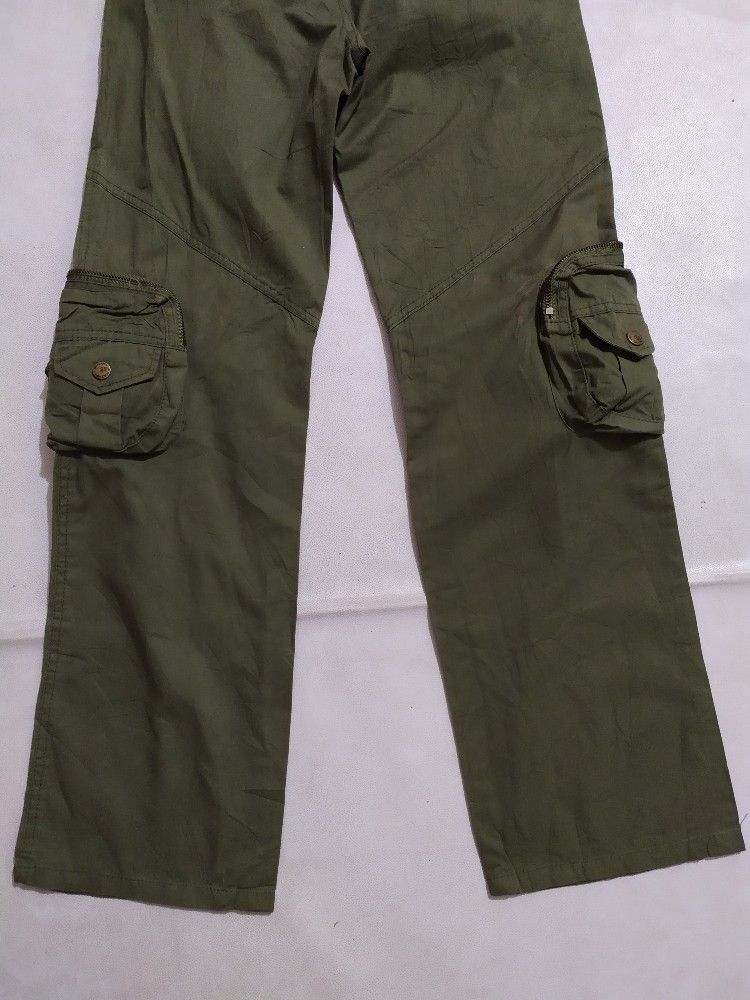 Japanese Brand 🔥K.kuz Multi pocket cargo gas mask tactical parachute pants Size US 28 / EU 44 - 10 Thumbnail