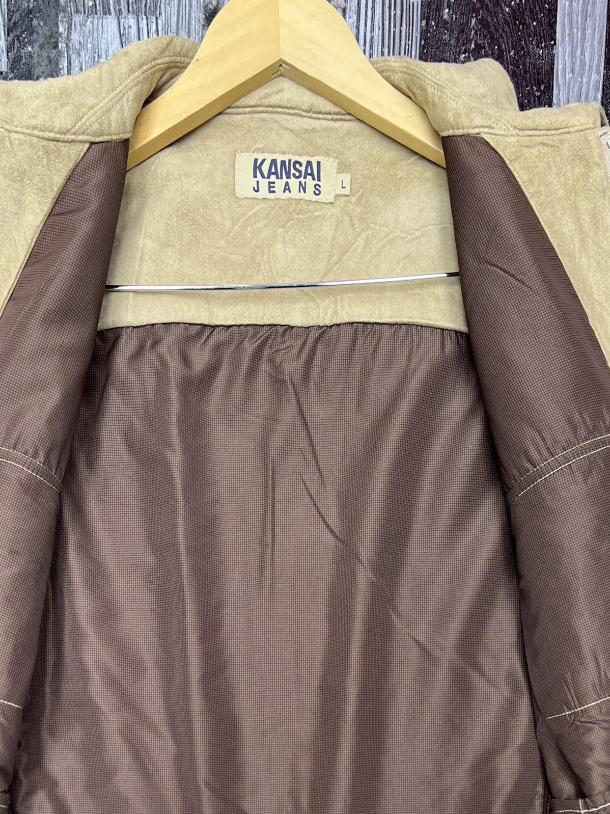 Kansai Yamamoto VTG KANSAI JEANS SUEDE VELVET DOUBLE LINING ZIPPER JACKET Size US M / EU 48-50 / 2 - 15 Thumbnail