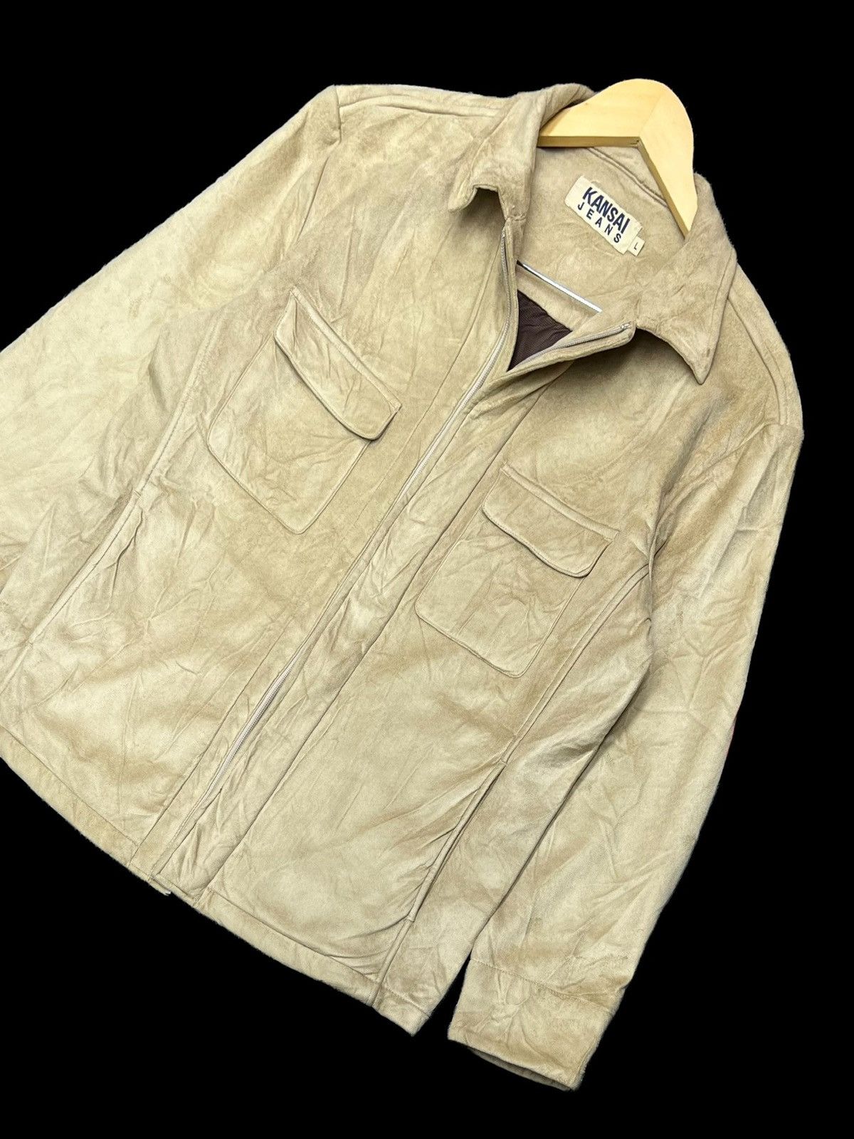 Kansai Yamamoto VTG KANSAI JEANS SUEDE VELVET DOUBLE LINING ZIPPER JACKET Size US M / EU 48-50 / 2 - 7 Thumbnail