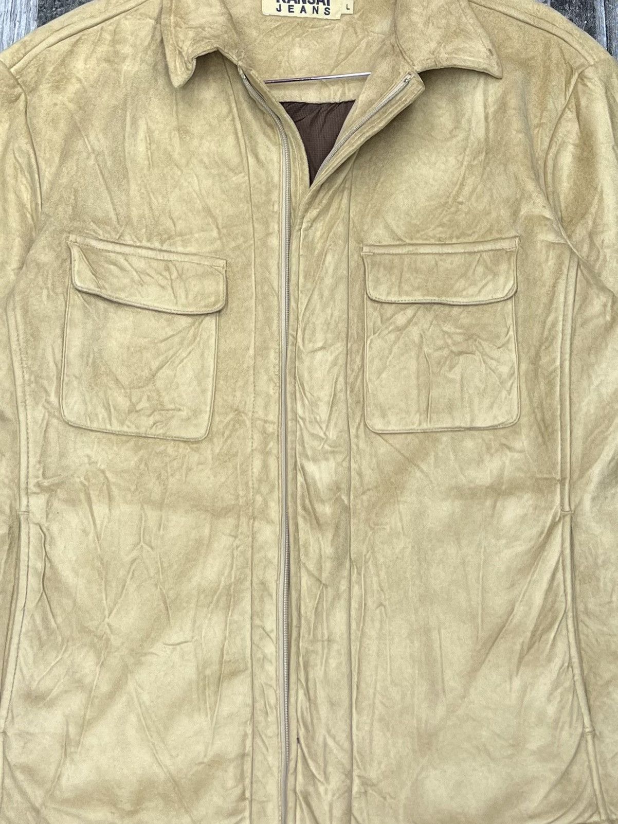 Kansai Yamamoto VTG KANSAI JEANS SUEDE VELVET DOUBLE LINING ZIPPER JACKET Size US M / EU 48-50 / 2 - 6 Thumbnail