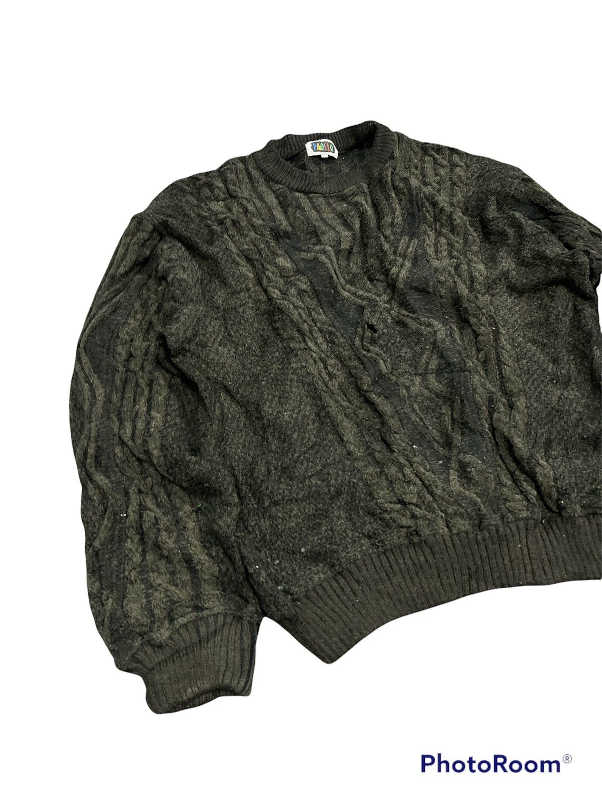Vintage Thrashed pagelo Crewneck wool cardigan Size US XL / EU 56 / 4 - 3 Thumbnail