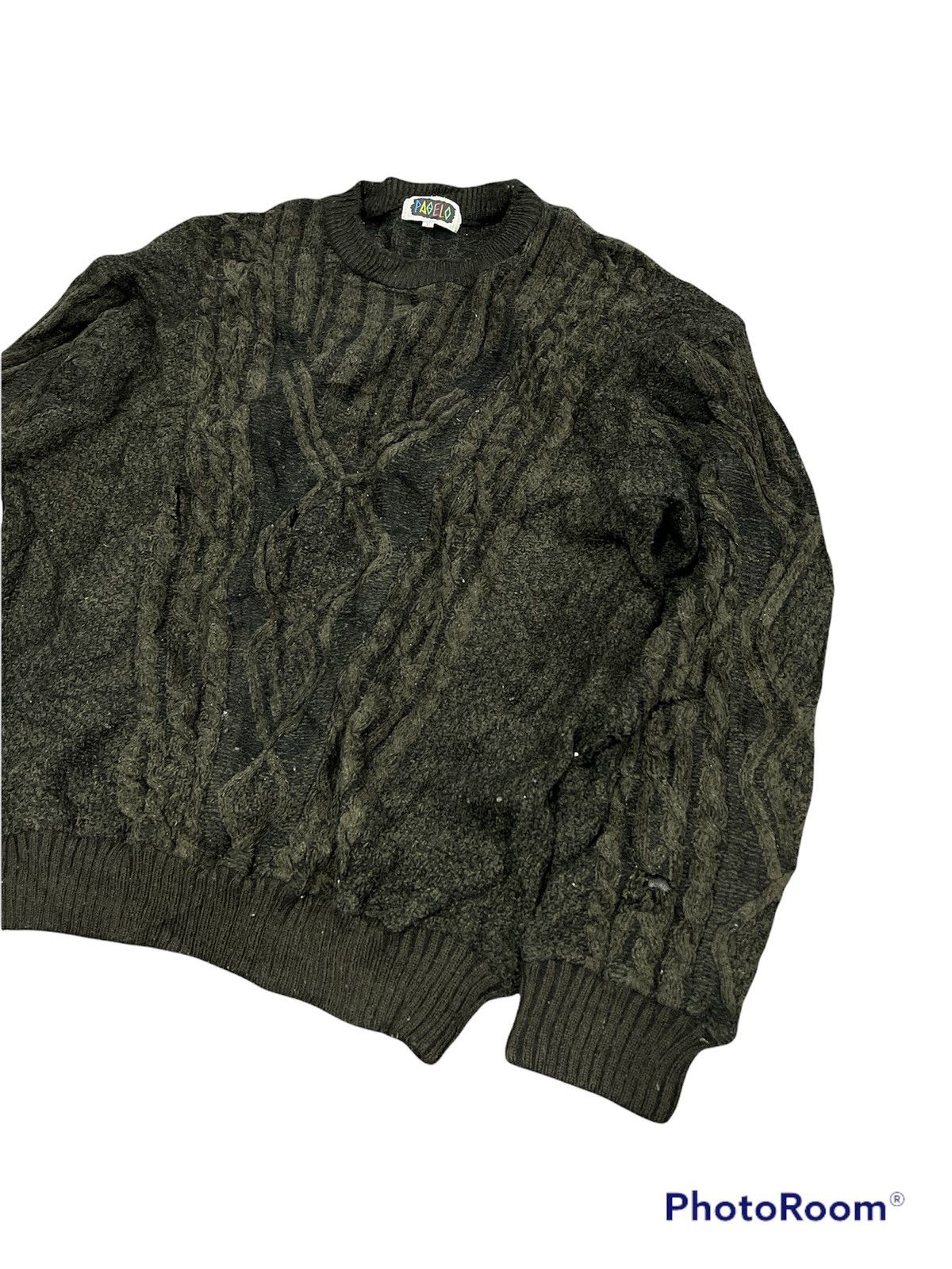 Vintage Thrashed pagelo Crewneck wool cardigan Size US XL / EU 56 / 4 - 2 Thumbnail