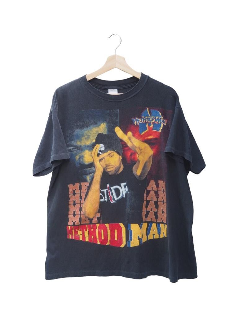 image of Rap Tees Ultra Method Man 90’S Rap Tee in Black, Men's (Size Large)