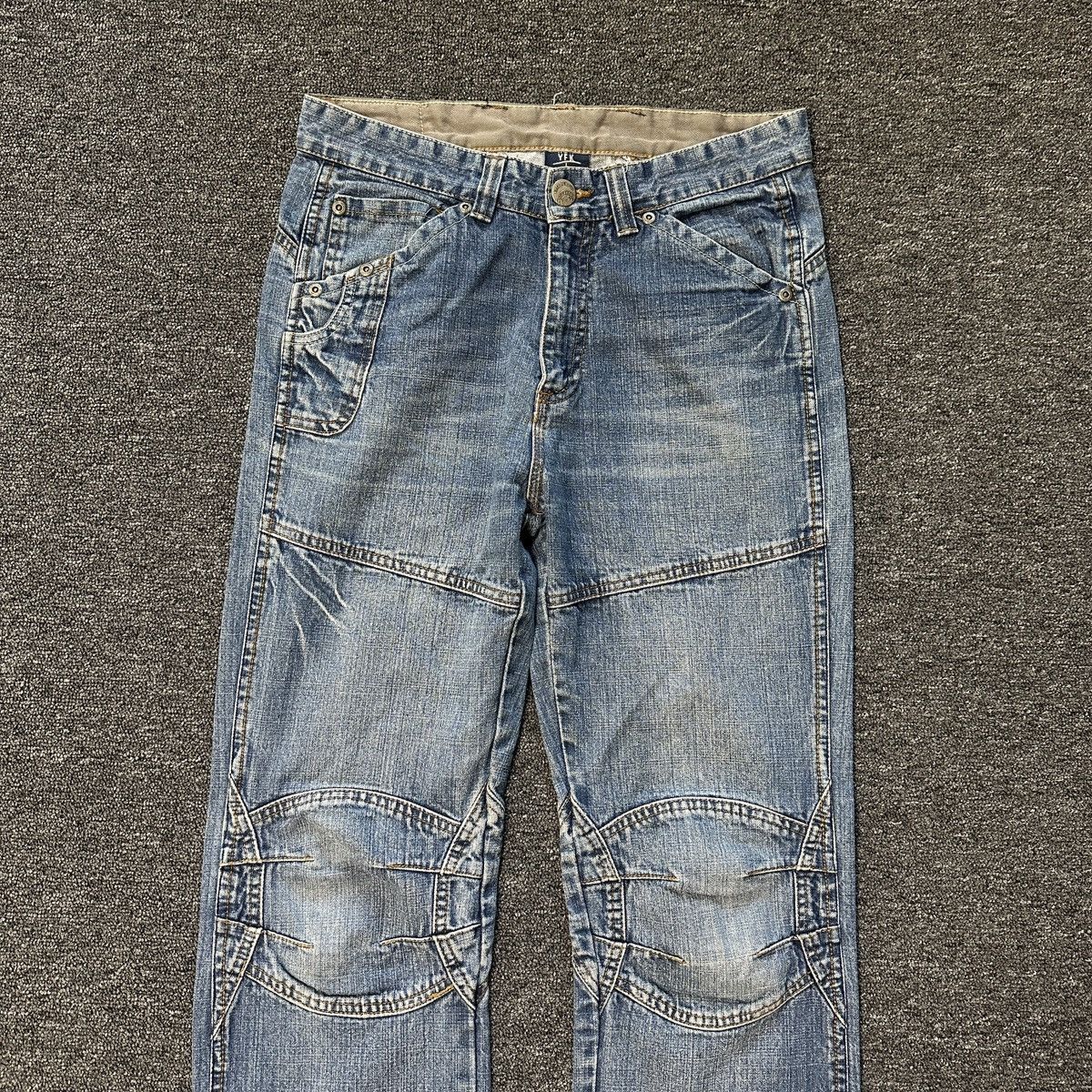 Japanese Brand × Vintage Vintage Y2K YFK Constructive Knee Denim Size US 29 - 4 Thumbnail