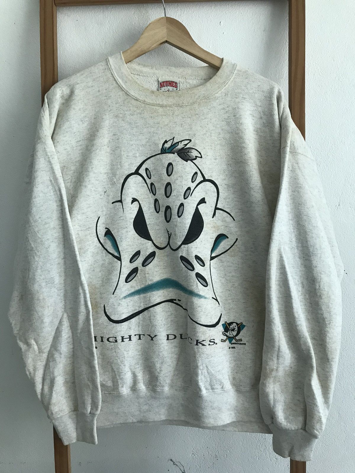 NHL × Vintage Vintage Mighty Ducks Sweatshirt USA Size US XL / EU 56 / 4 - 1 Thumbnail