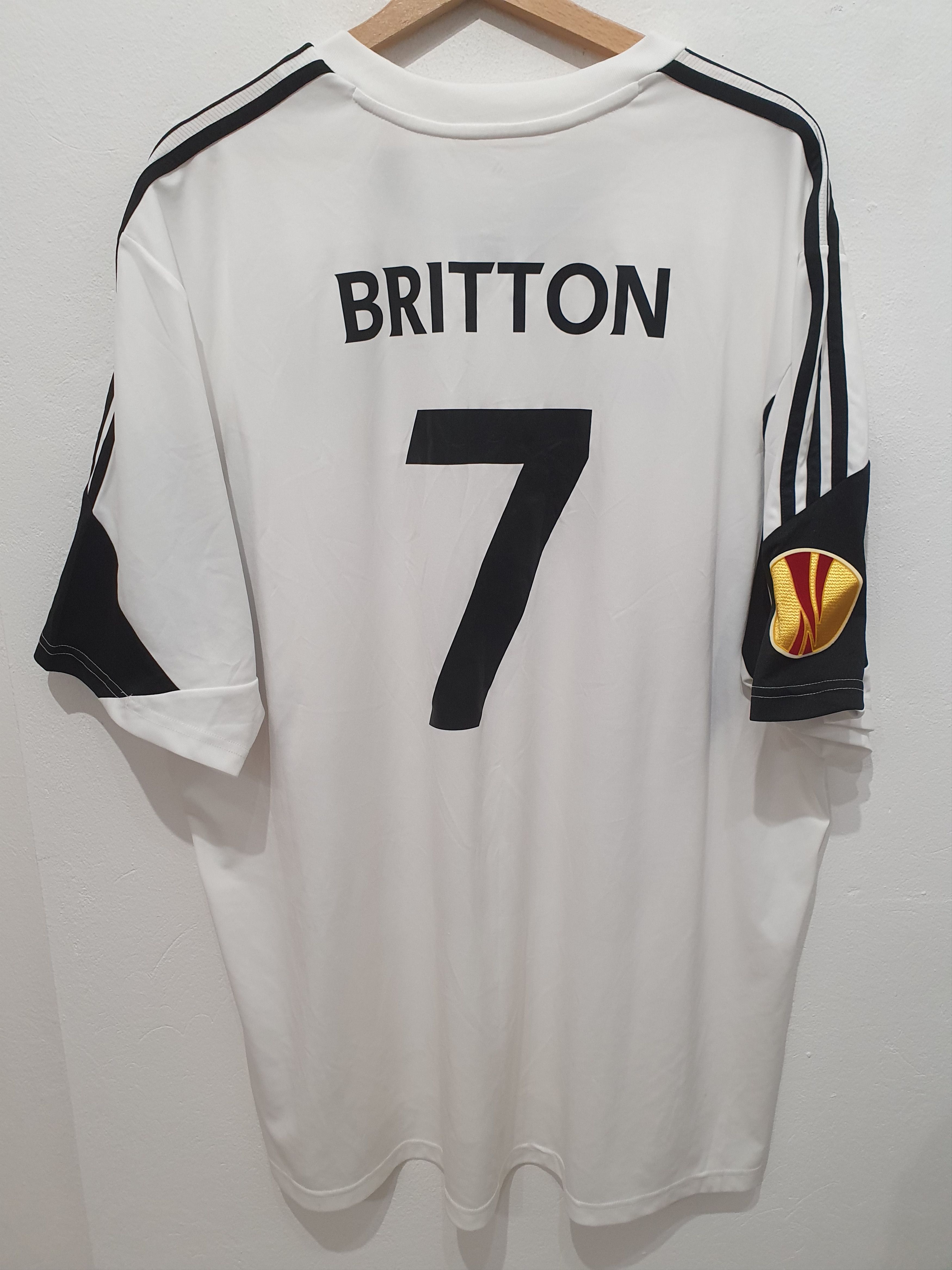 image of Britton Adidas Swansea City Size 3Xl Xxxl Football Shirt in White, Men's