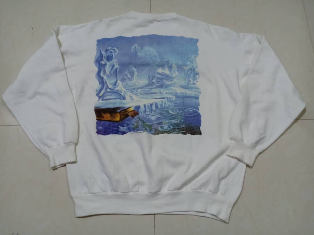 Band Tees × Iron Maiden × Vintage Vintage Iron Maiden Sweater Band Rock Tee ‘80s 7/20 Size US XL / EU 56 / 4 - 4 Thumbnail