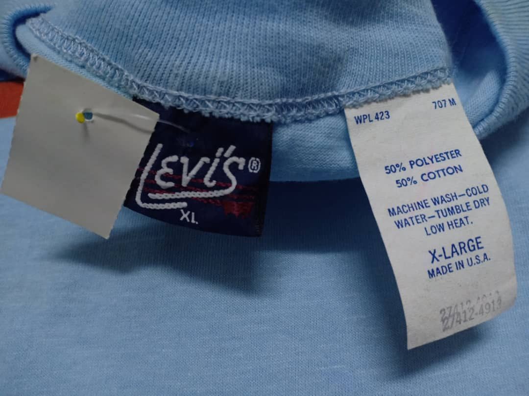 Levi's Vintage 80s Levis Tshirt 6/20 Size US XL / EU 56 / 4 - 3 Thumbnail