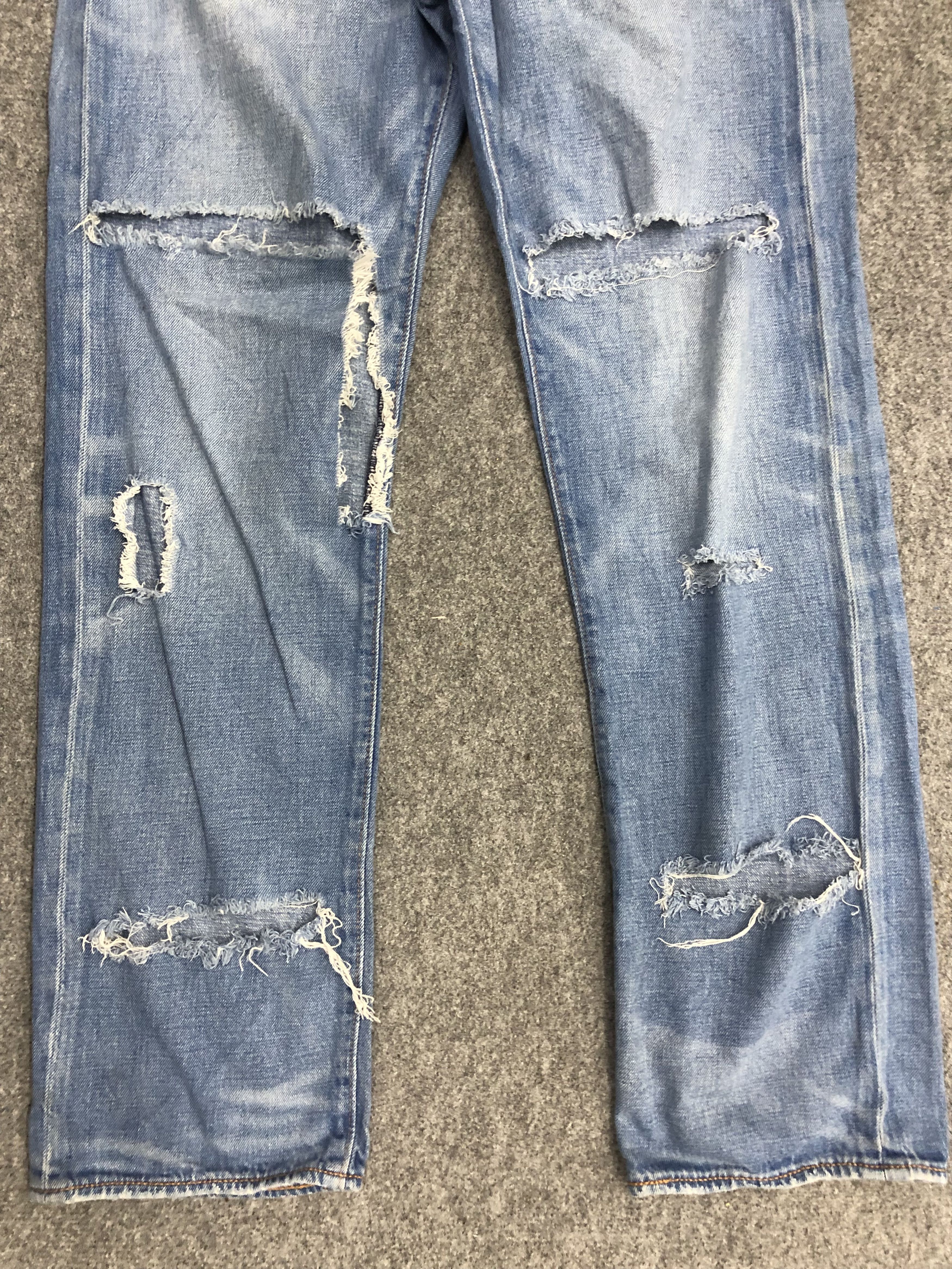 Levi's Vintage Distressed Levis 504 Ripped Jeans DP1044 Size US 36 / EU 52 - 9 Thumbnail