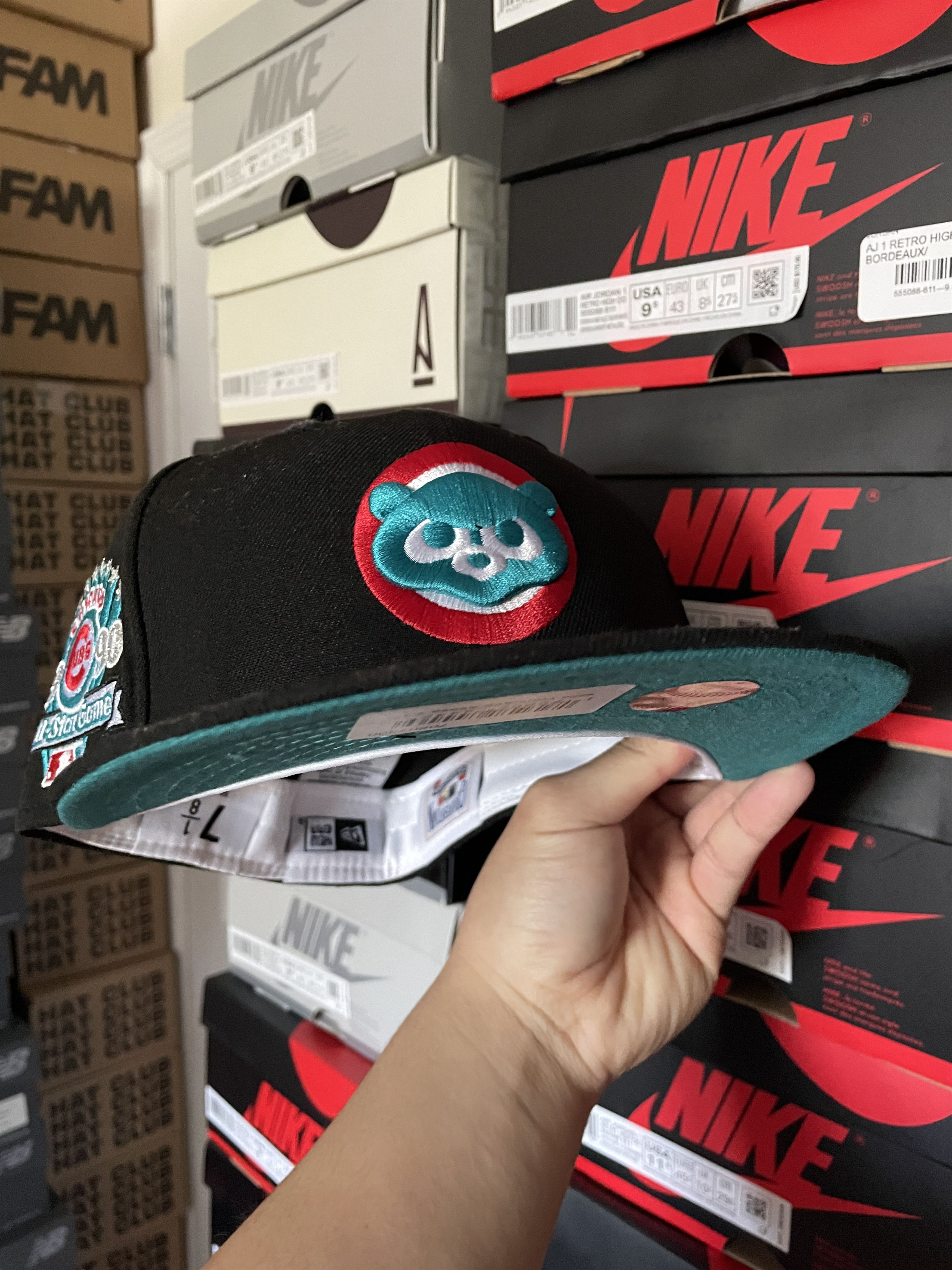 MLB × New Era Black Turquoise Chicago Cubs 7 1/8 1990 Alll Star Game ASG Size ONE SIZE - 7 Thumbnail