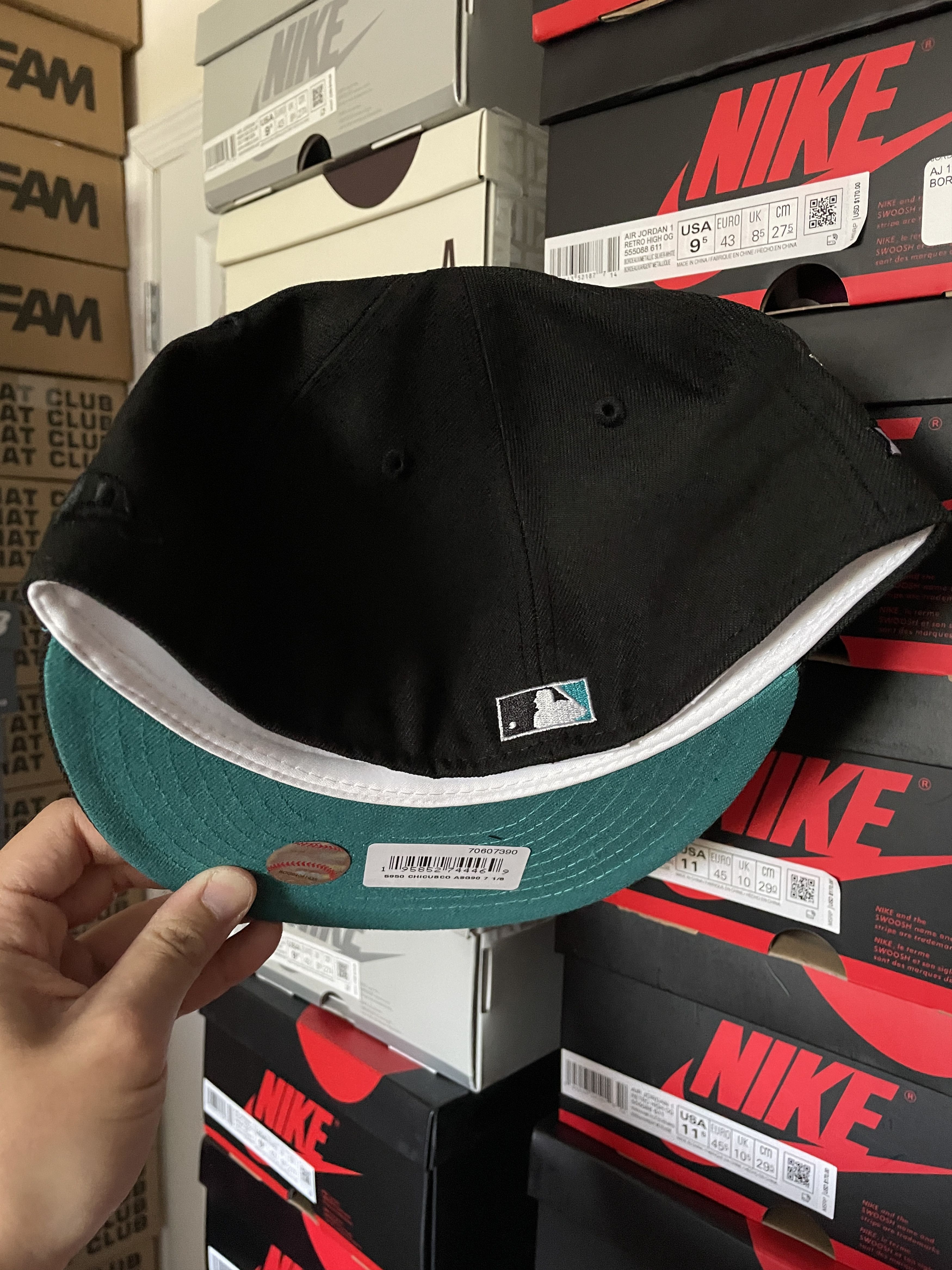 MLB × New Era Black Turquoise Chicago Cubs 7 1/8 1990 Alll Star Game ASG Size ONE SIZE - 5 Thumbnail
