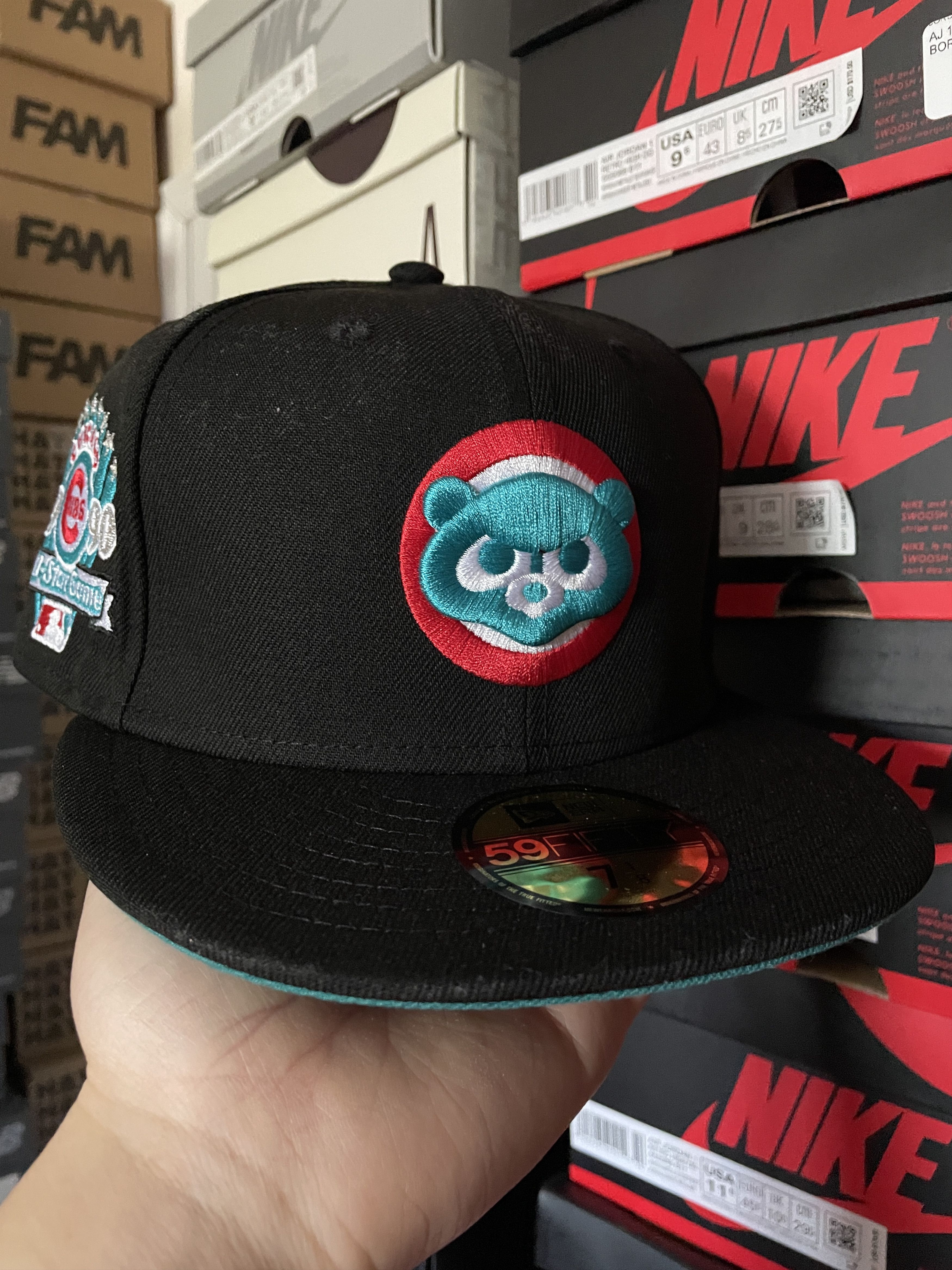 MLB × New Era Black Turquoise Chicago Cubs 7 1/8 1990 Alll Star Game ASG Size ONE SIZE - 1 Thumbnail