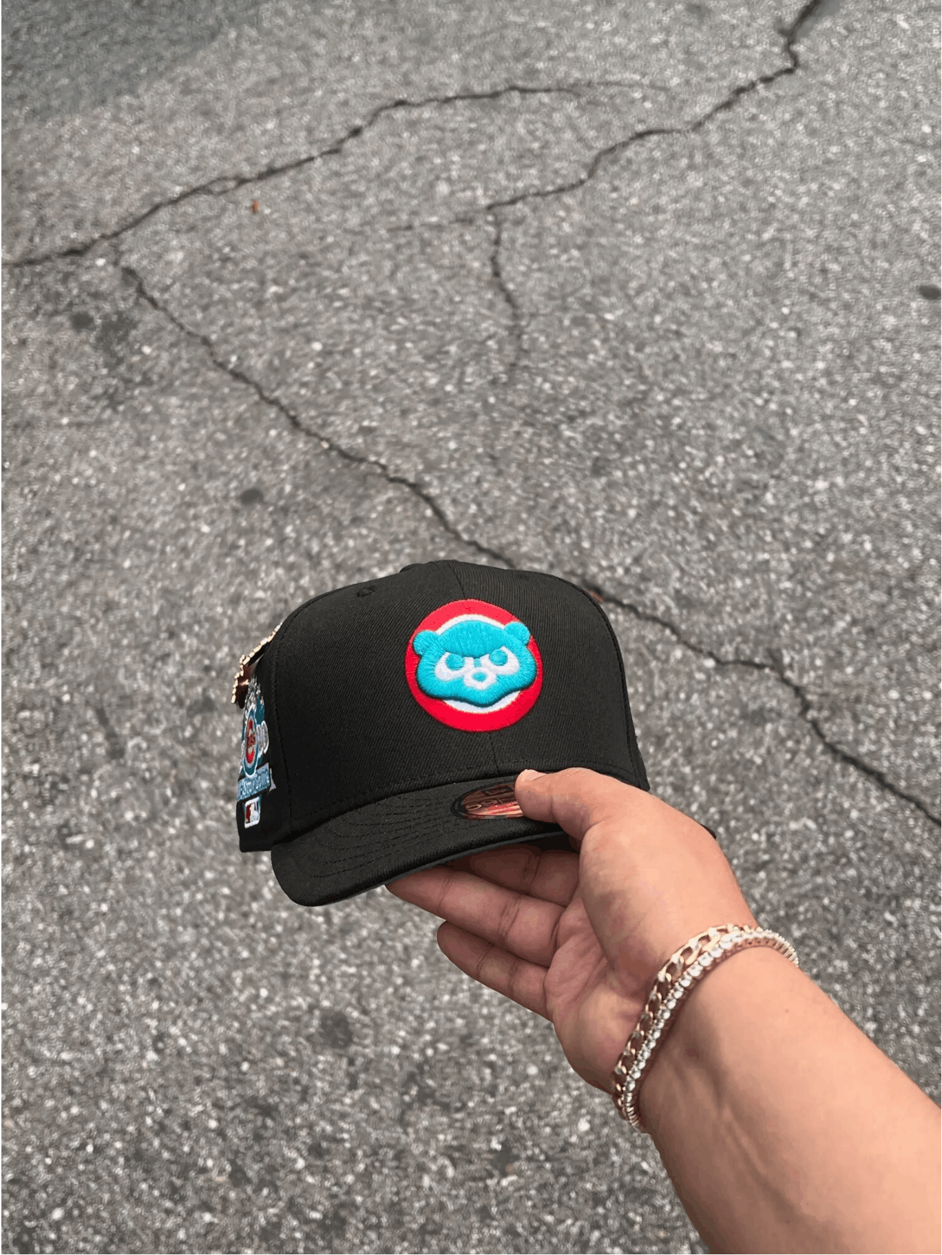 MLB × New Era Black Turquoise Chicago Cubs 7 1/8 1990 Alll Star Game ASG Size ONE SIZE - 9 Thumbnail