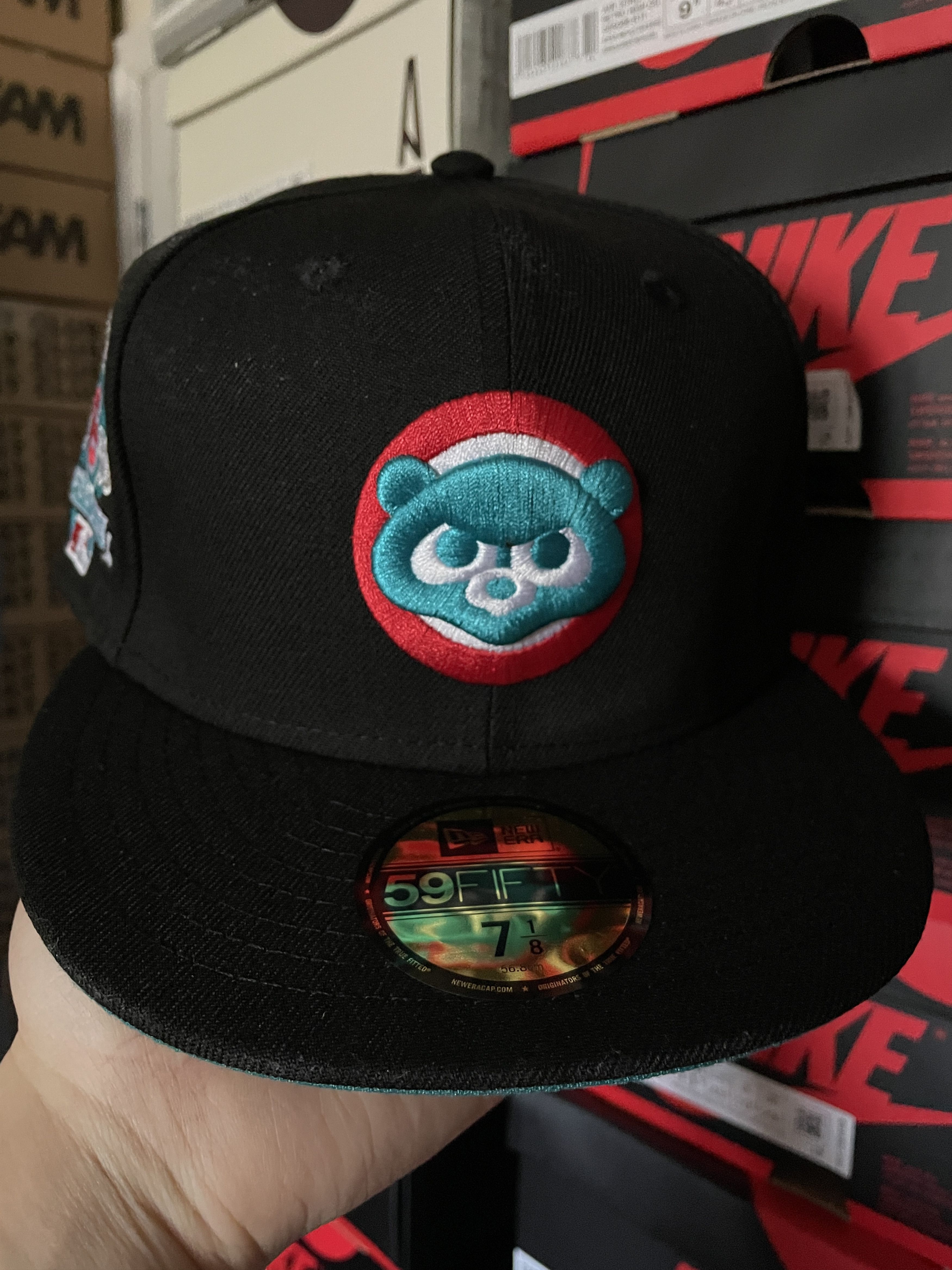MLB × New Era Black Turquoise Chicago Cubs 7 1/8 1990 Alll Star Game ASG Size ONE SIZE - 2 Thumbnail