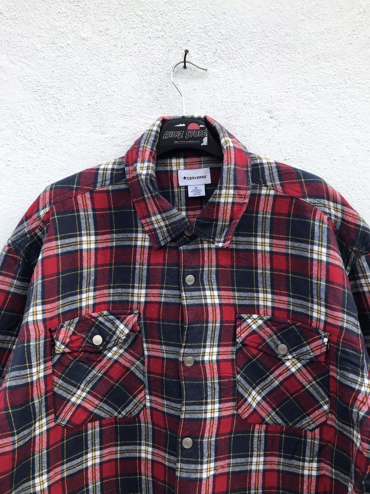 Converse Converse Checkered Plaid Quilted Lining Shirt Jacket Size US XXL / EU 58 / 5 - 5 Thumbnail